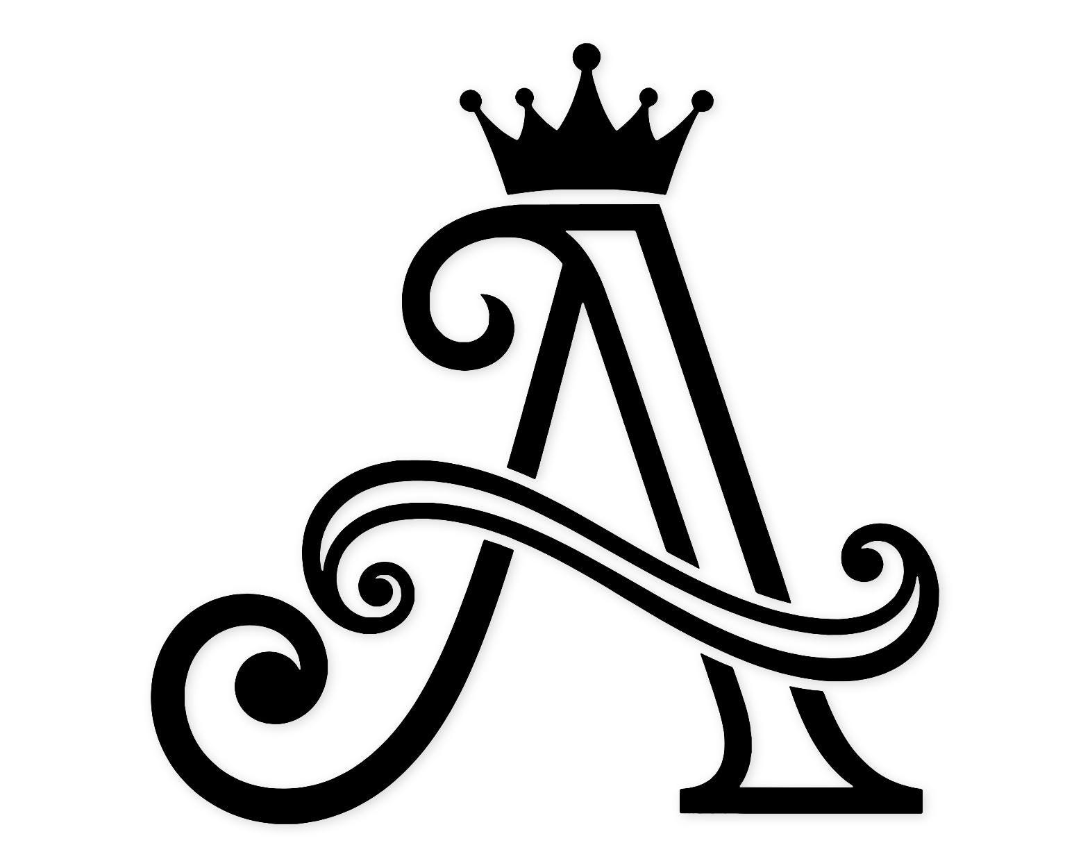 Crown On 'A' Svg Png: Cut Ready Digital Design For Cricut Silhouette