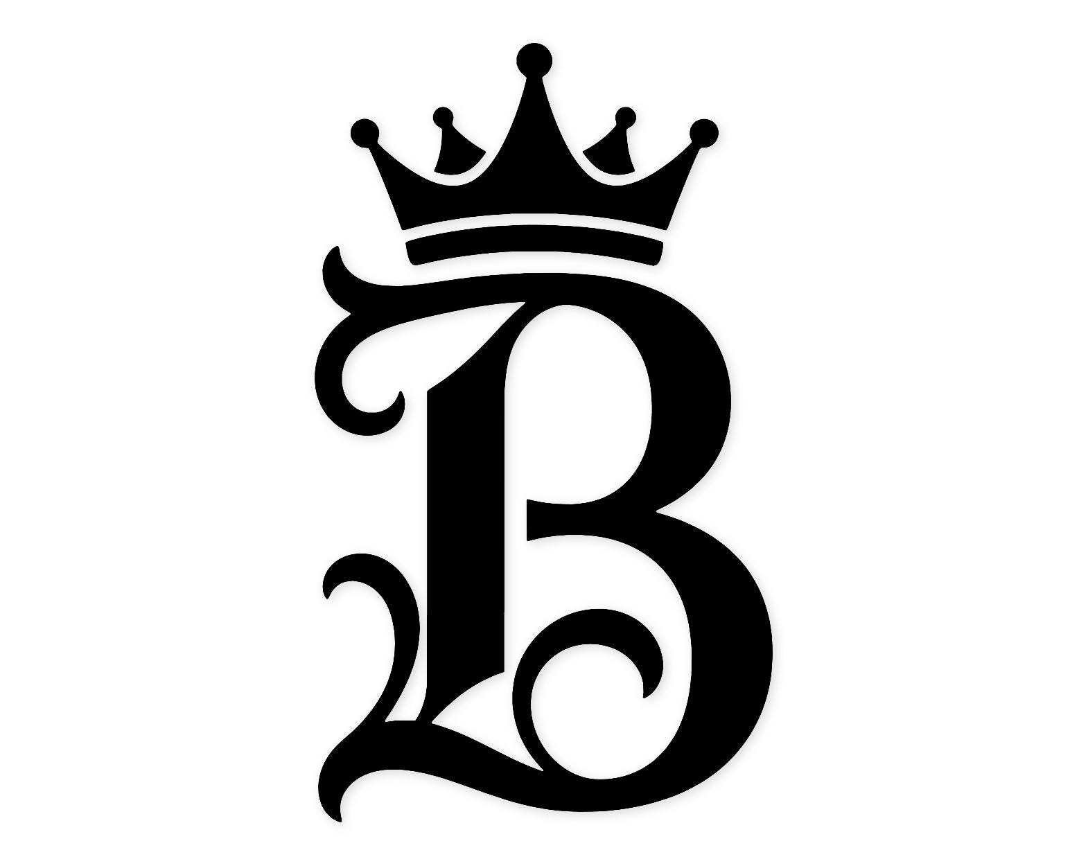 B With Crown Svg Png: Bold Monogram Design For Crafts