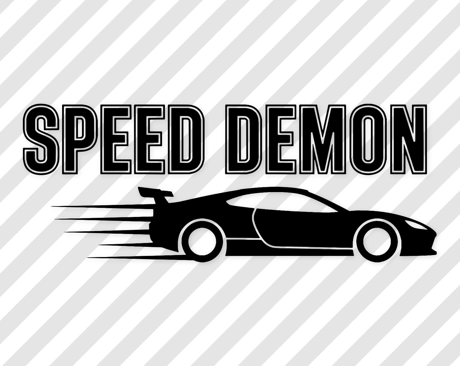 Speed Demon Car Artwork: Bold Silhouette Digital Download