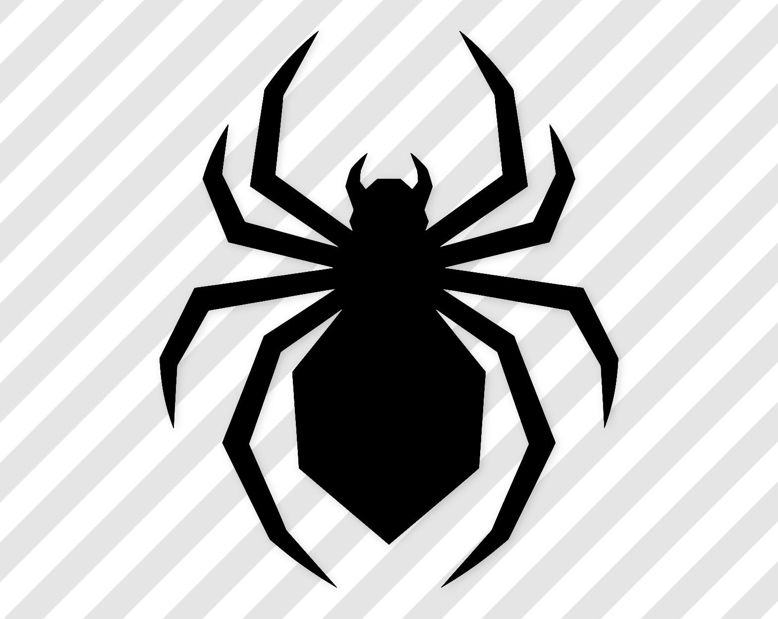 Spider Emblem Digital Artwork: Black-And-White Vector Illustration