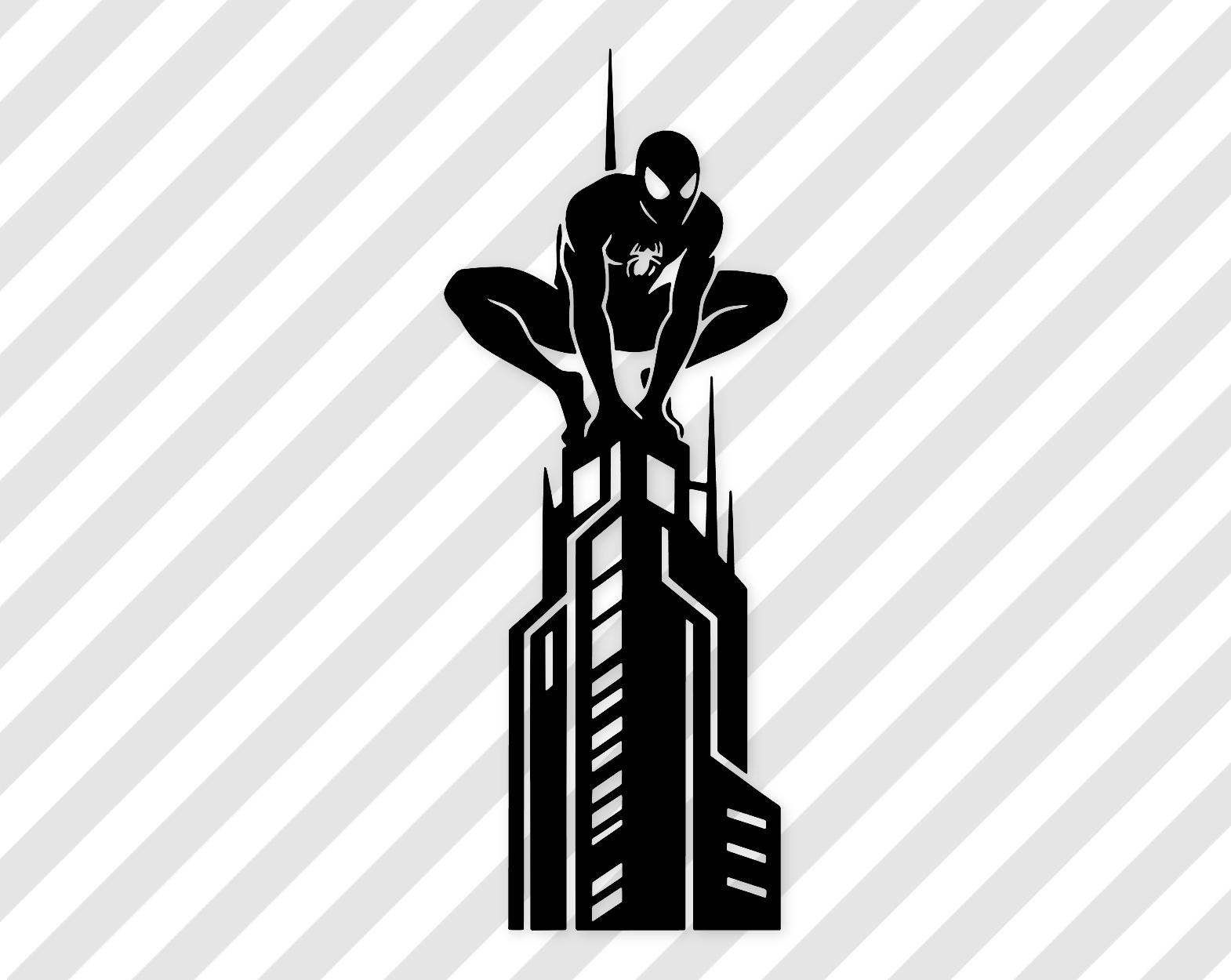 Superhero Silhouette Art: Black And White Vector Artwork