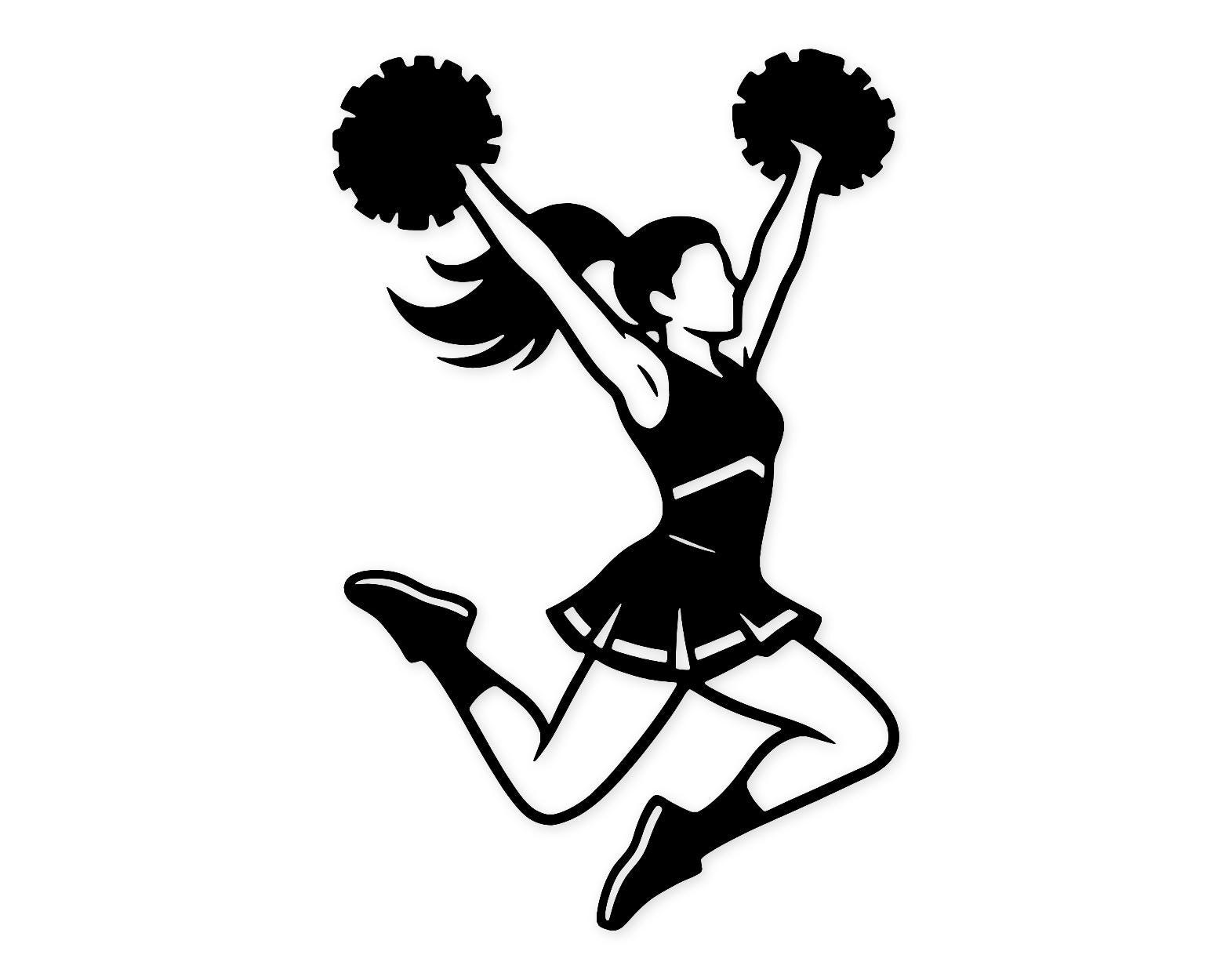 Cheerleader Silhouette Svg Png: Cut Ready Digital Design For Cricut Silhouette