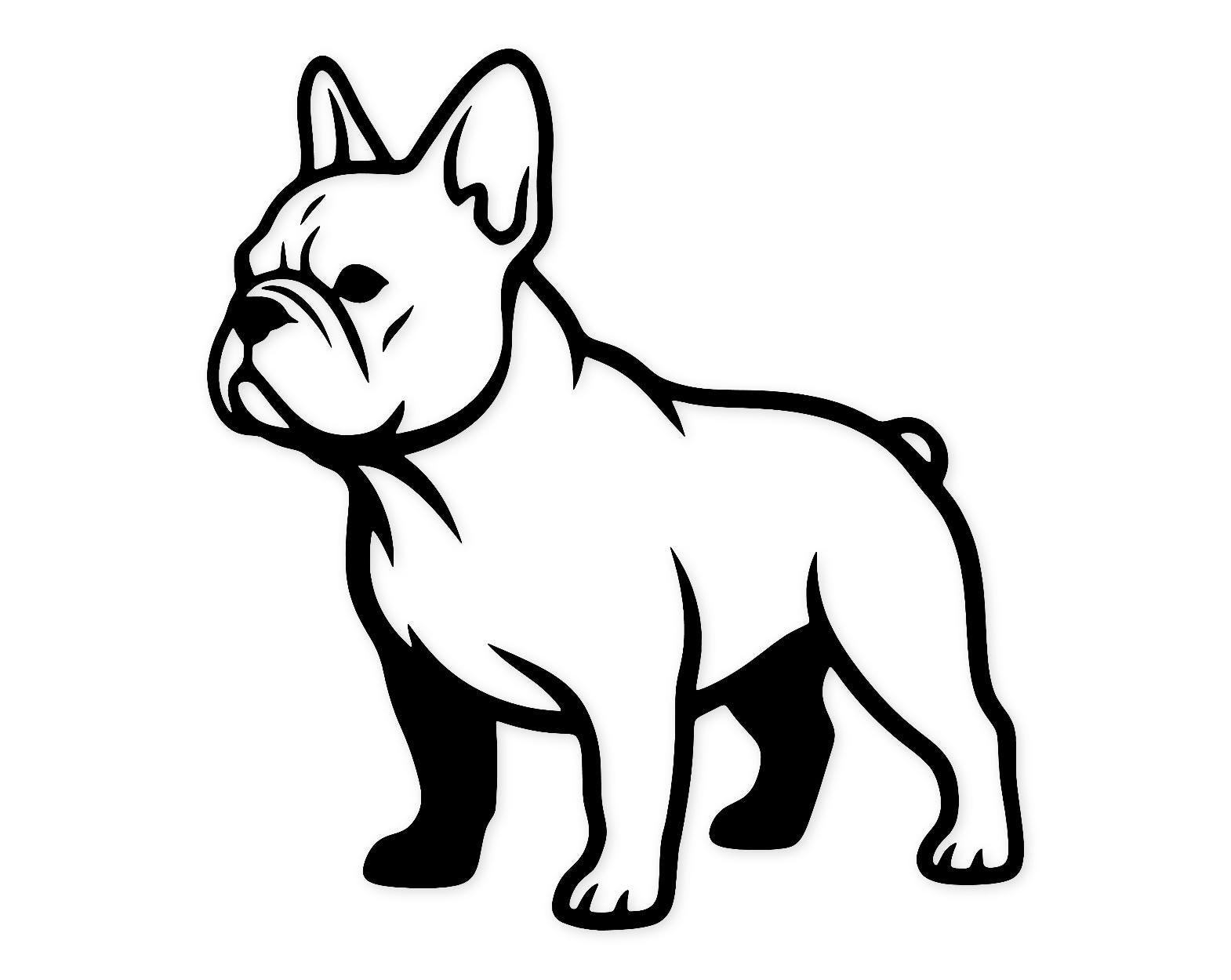 French Bulldog Profile Svg Png: Bold Line Design For Crafts