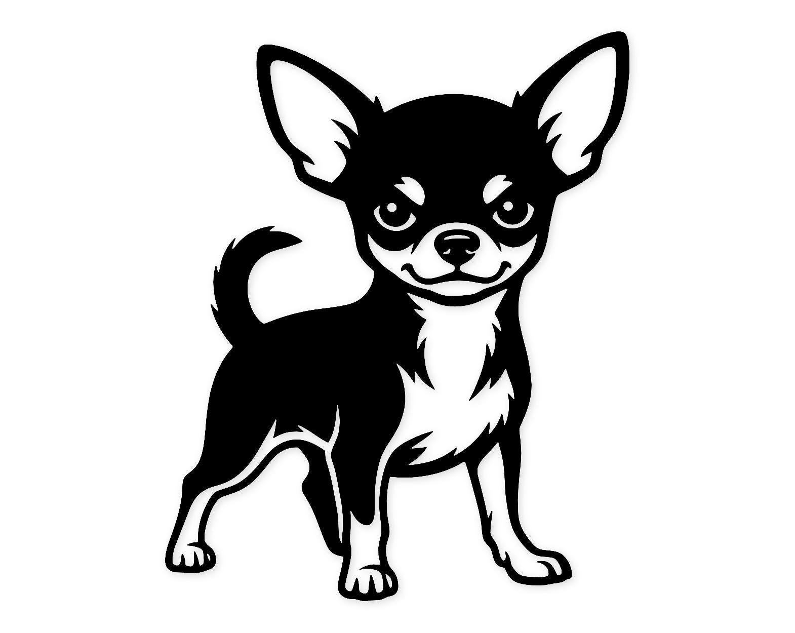 Chihuahua Svg Png: Bold Clean Outline For Shirts