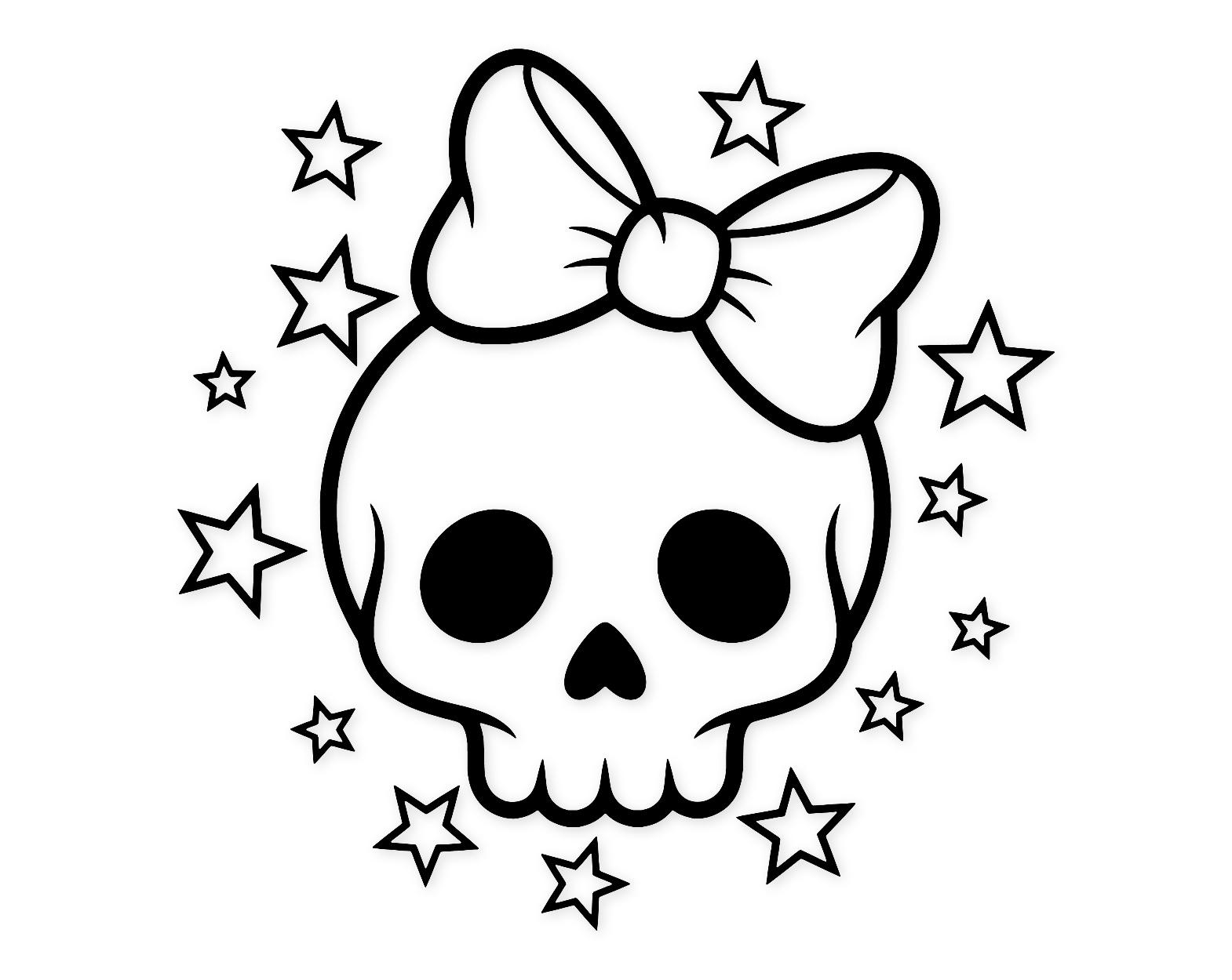 Skull With Star Svg Png: Cute Design For T-Shirts