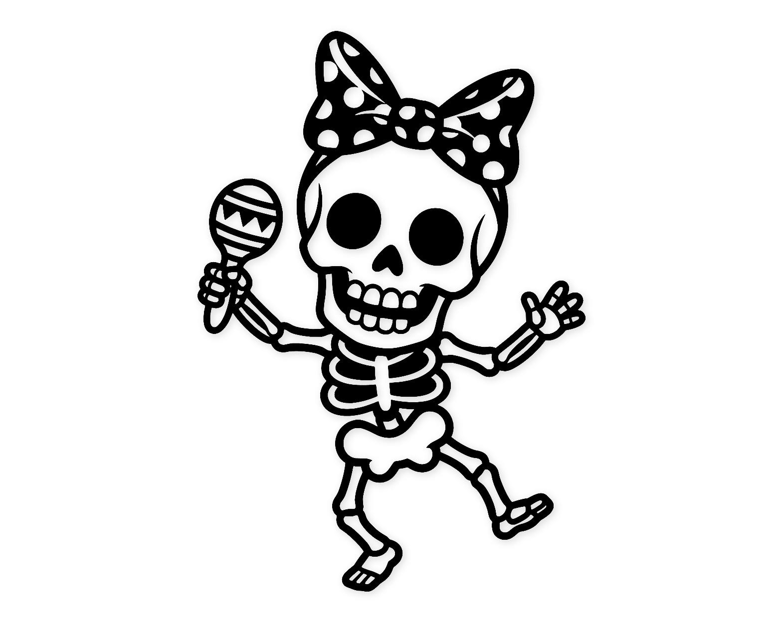 Dancing Skulls Svg Png: Cute Hand-Drawn Design For Crafts