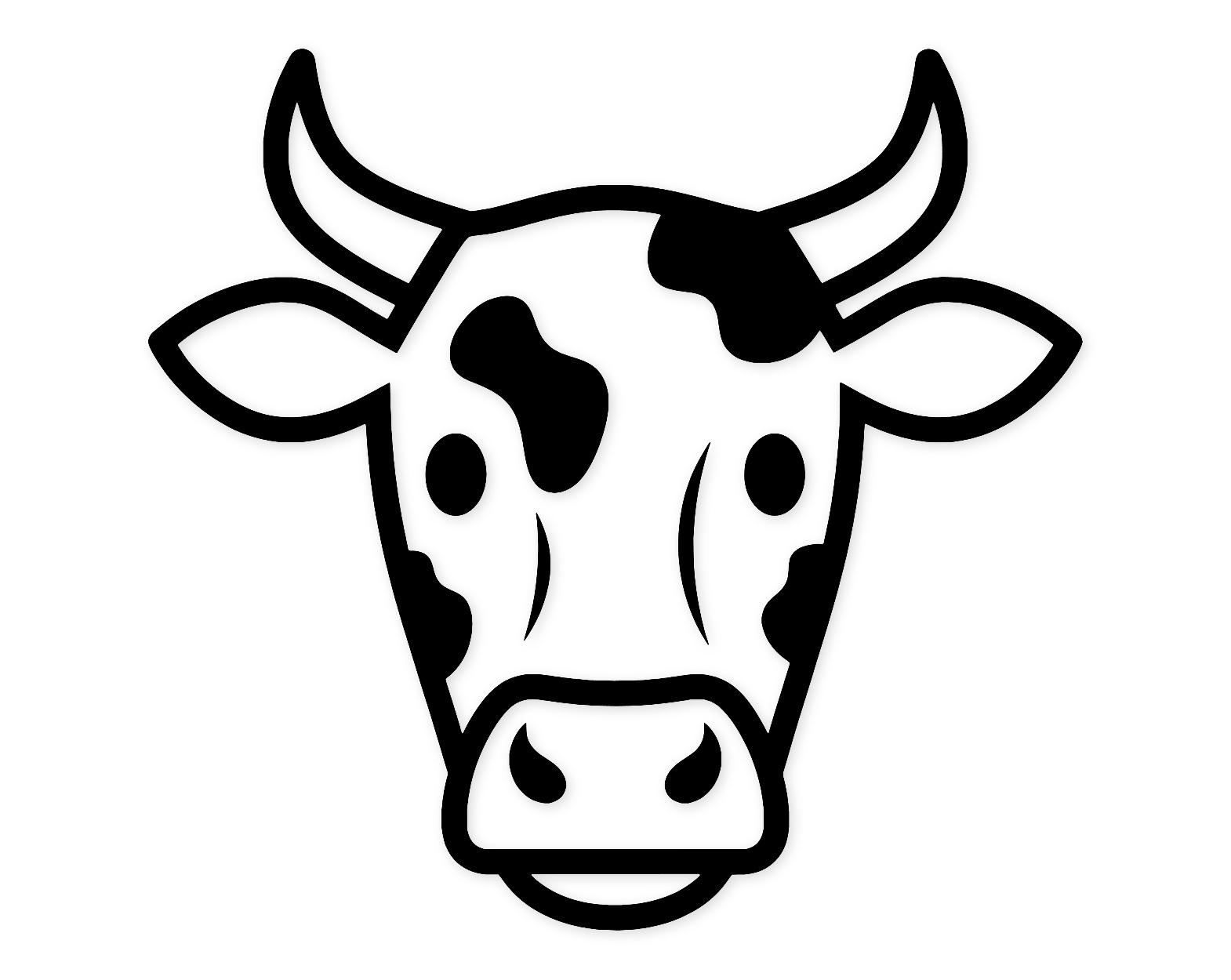 Simple Cow Icon Svg Png: Cut Ready Digital Design For Cricut Silhouette