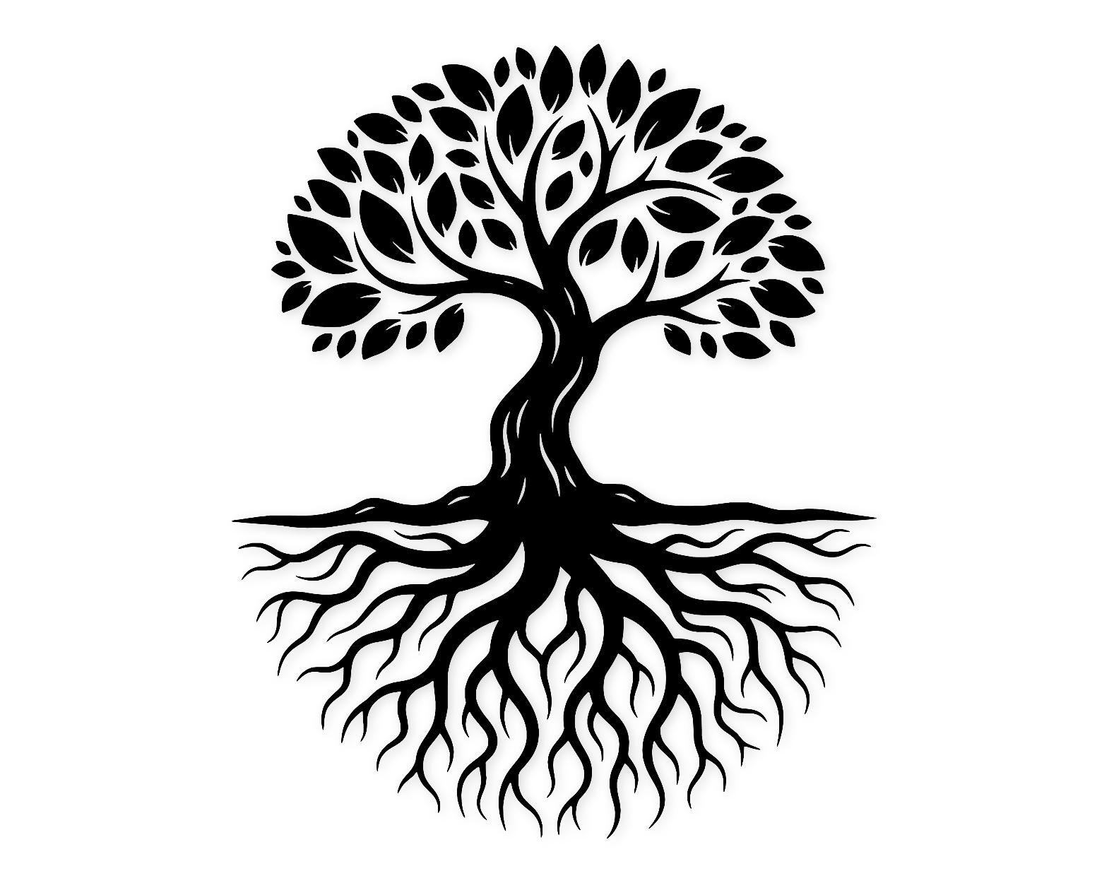 Tree With Roots Svg Png: Cut Ready Digital Design For Cricut Silhouette