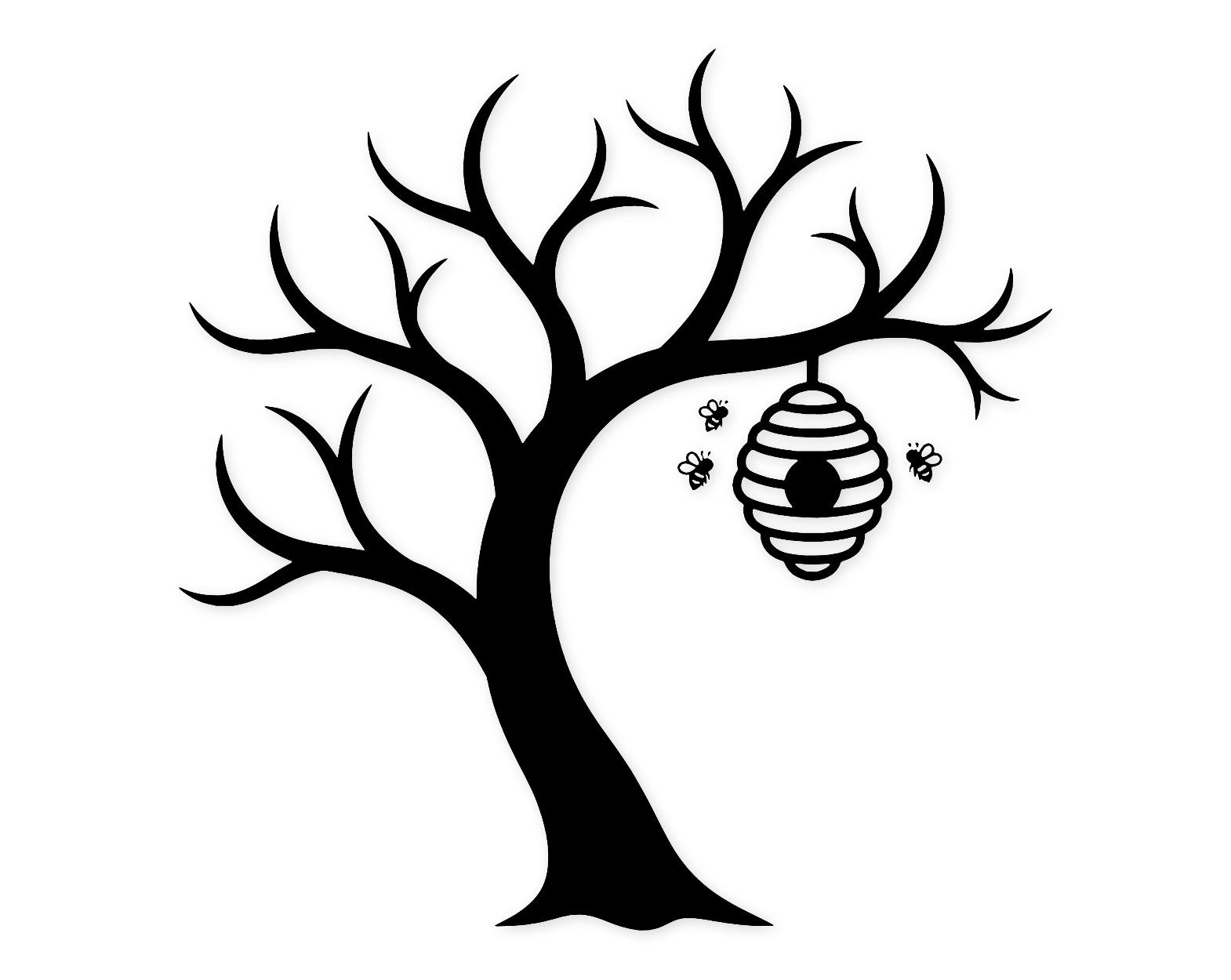 Beehive Tree Svg Png: Whimsical Digital Design For Crafts