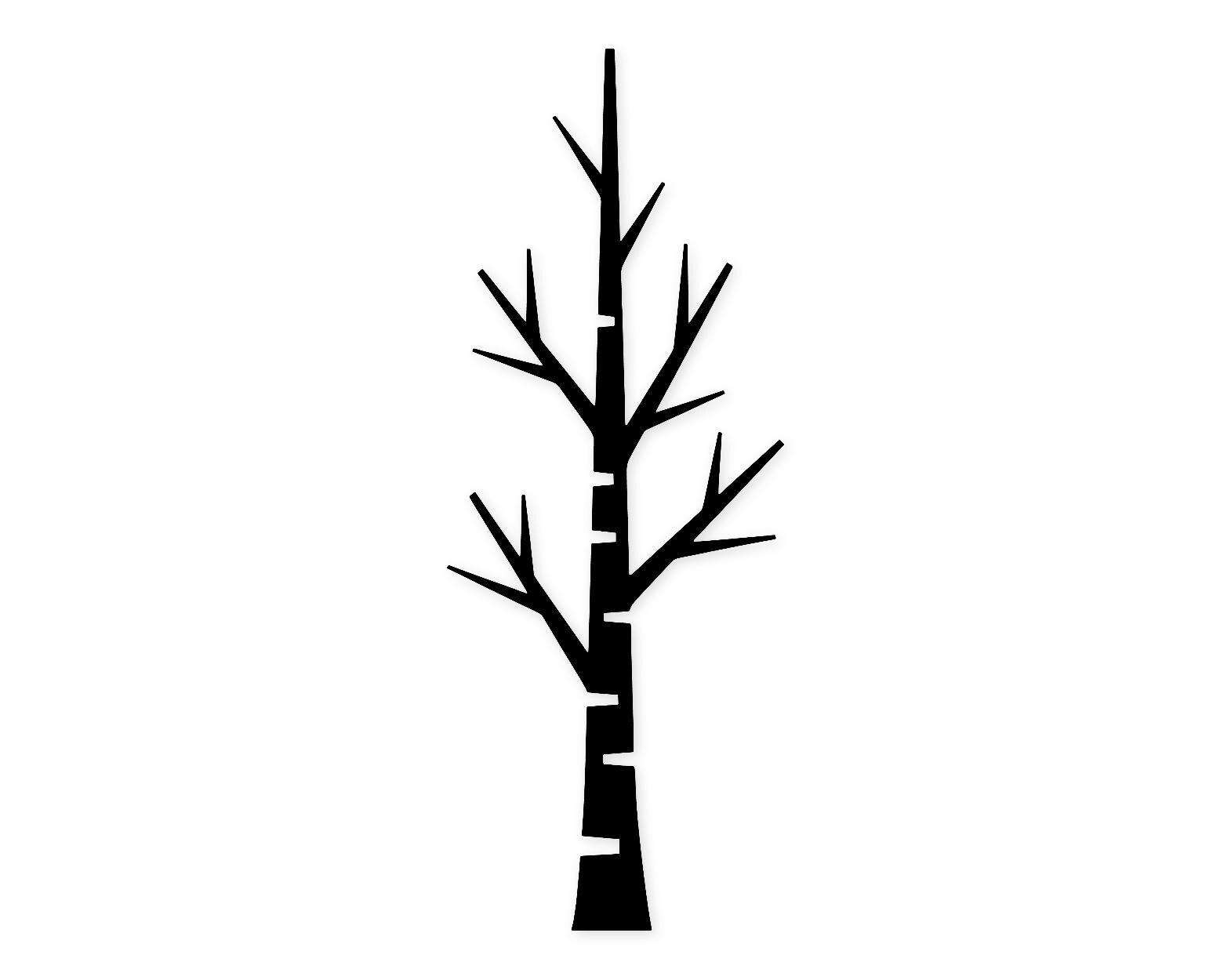 Lonely Birch Svg Png: Bold Lines Digital Design For Scrapbooking