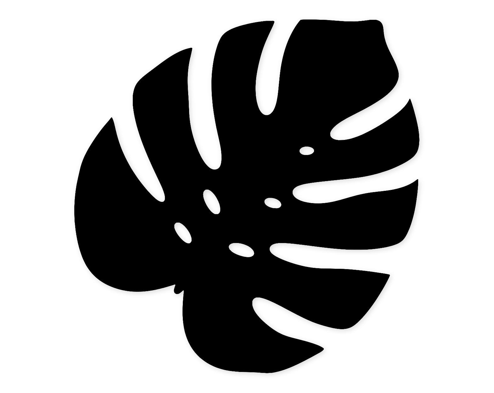 Monstera Leaf Svg Png: Bold Silhouette For Home Decor