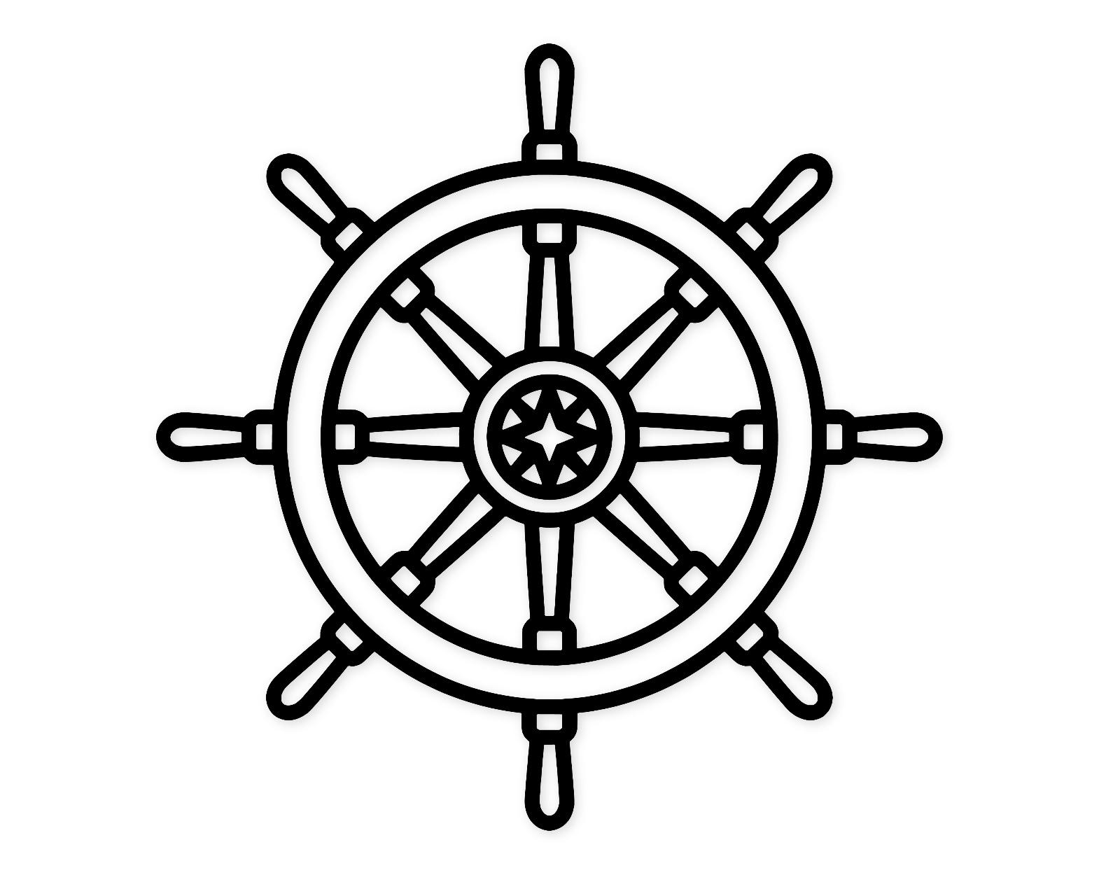 Ship Wheel Icon Svg Png: Cut Ready Digital Design For Cricut Silhouette