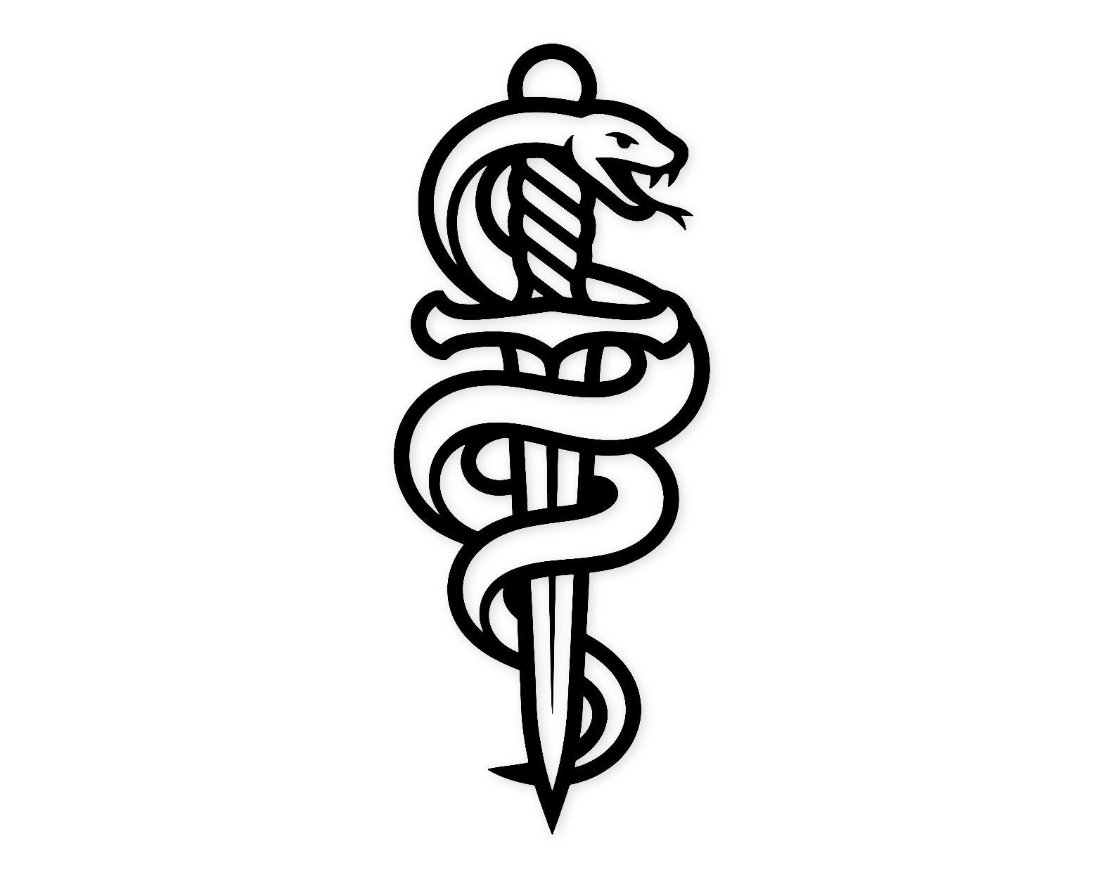 Snake And Dagger Svg Png: Cut Ready Digital Design For Cricut Silhouette