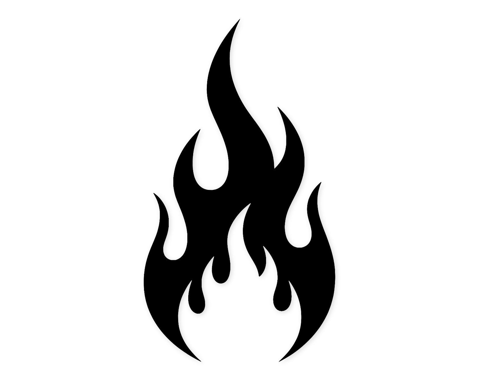 Flame Icon Svg Png: Bold Clean Cut File For Tattoos