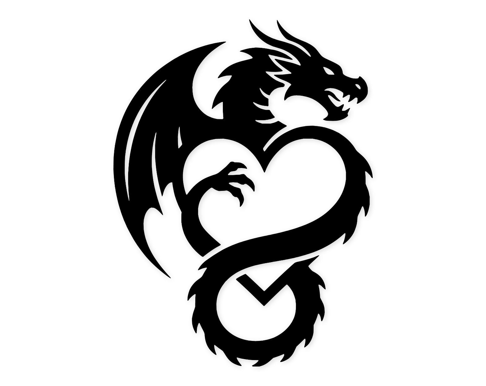 Dragon's Heart Svg Png: Elegant Cut File For T-Shirts