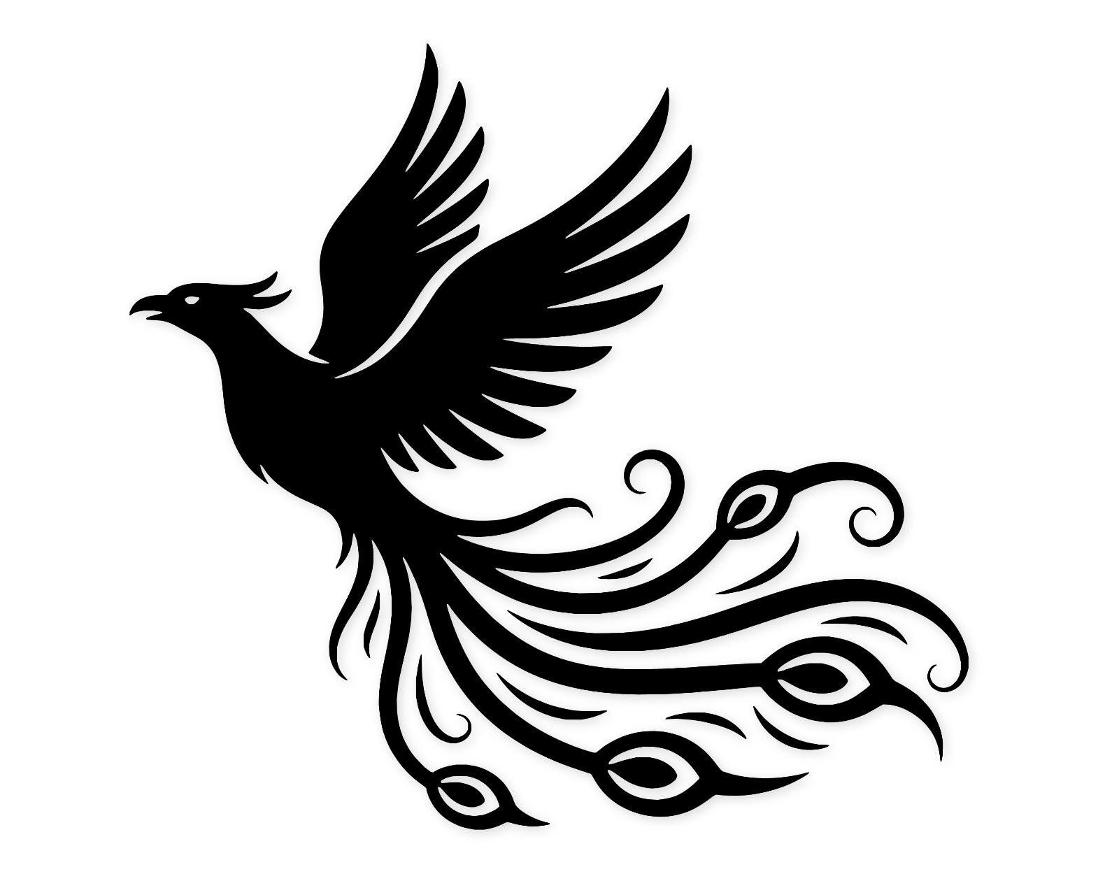Phoenix Silhouette Svg Png: Elegant Design For Cricut