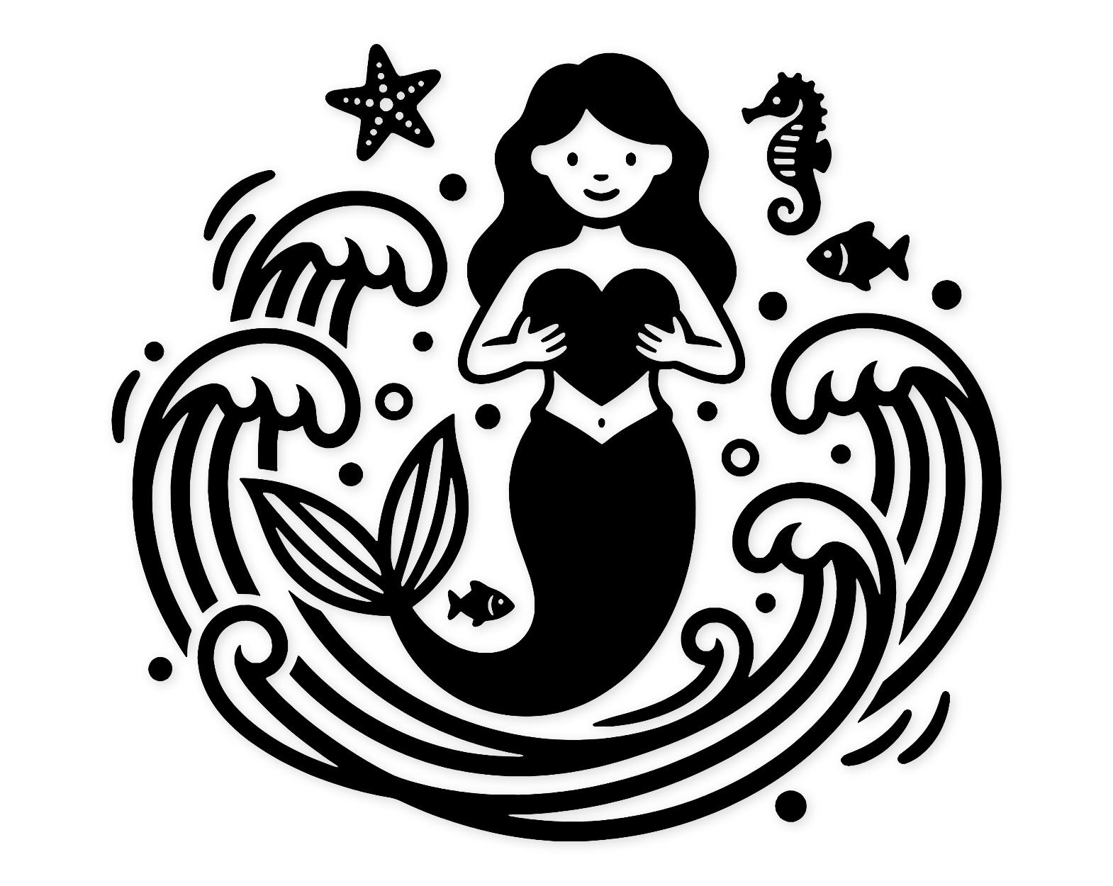 Love From The Sea Svg Png: Bold Mermaid Cut File For T-Shirts