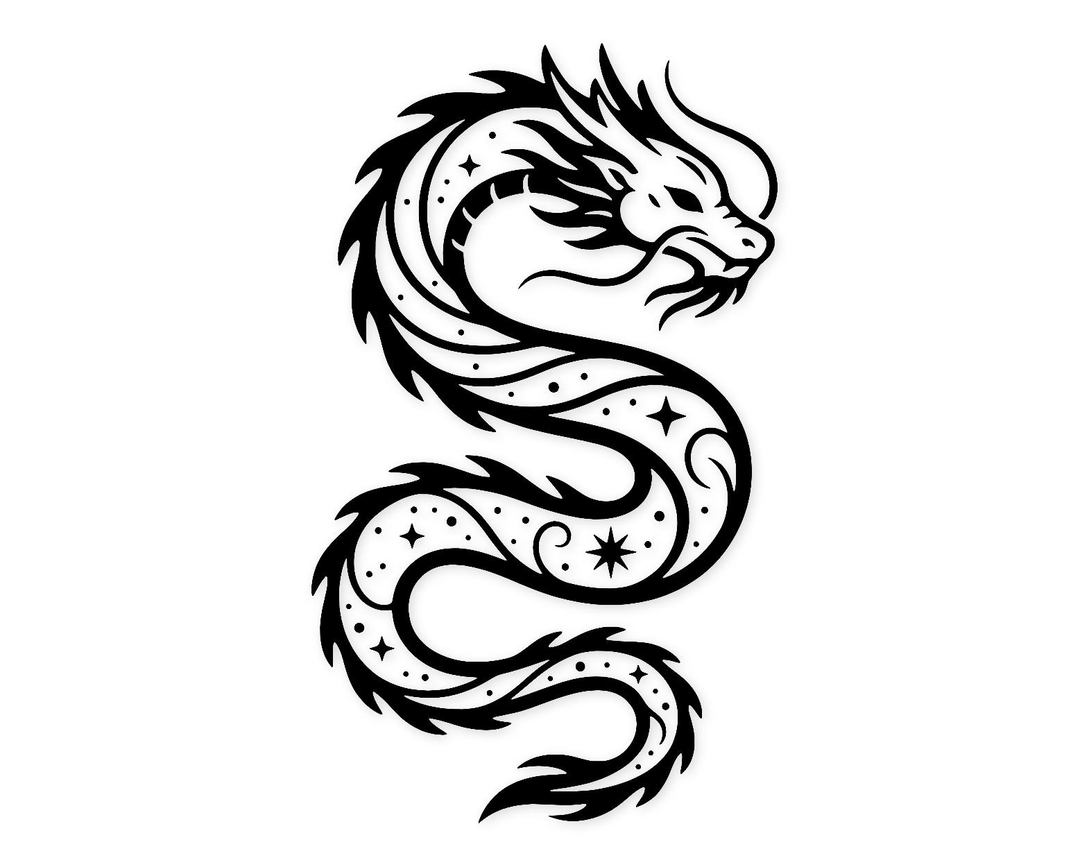 Celestial Dragon Svg Png: Bold Design For T-Shirt & Wall Art