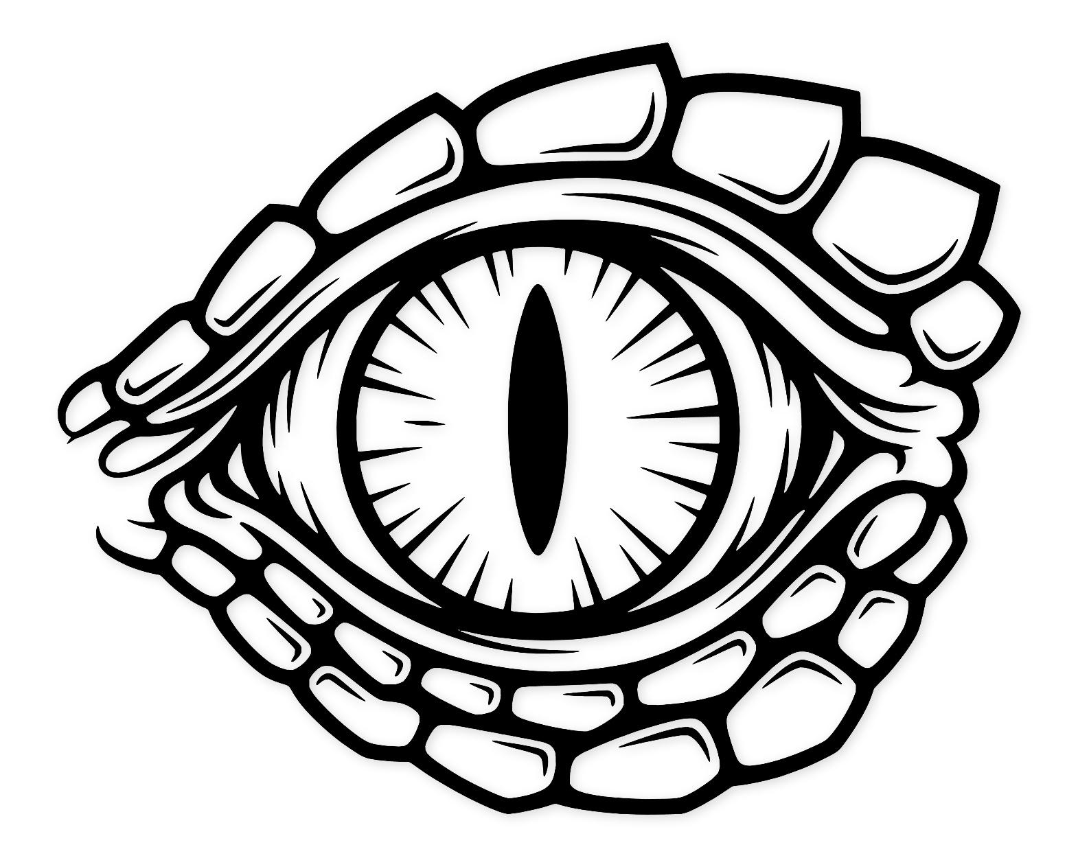 Basilisk Gaze Svg Png: Bold Black-And-White Cut File For Crafting