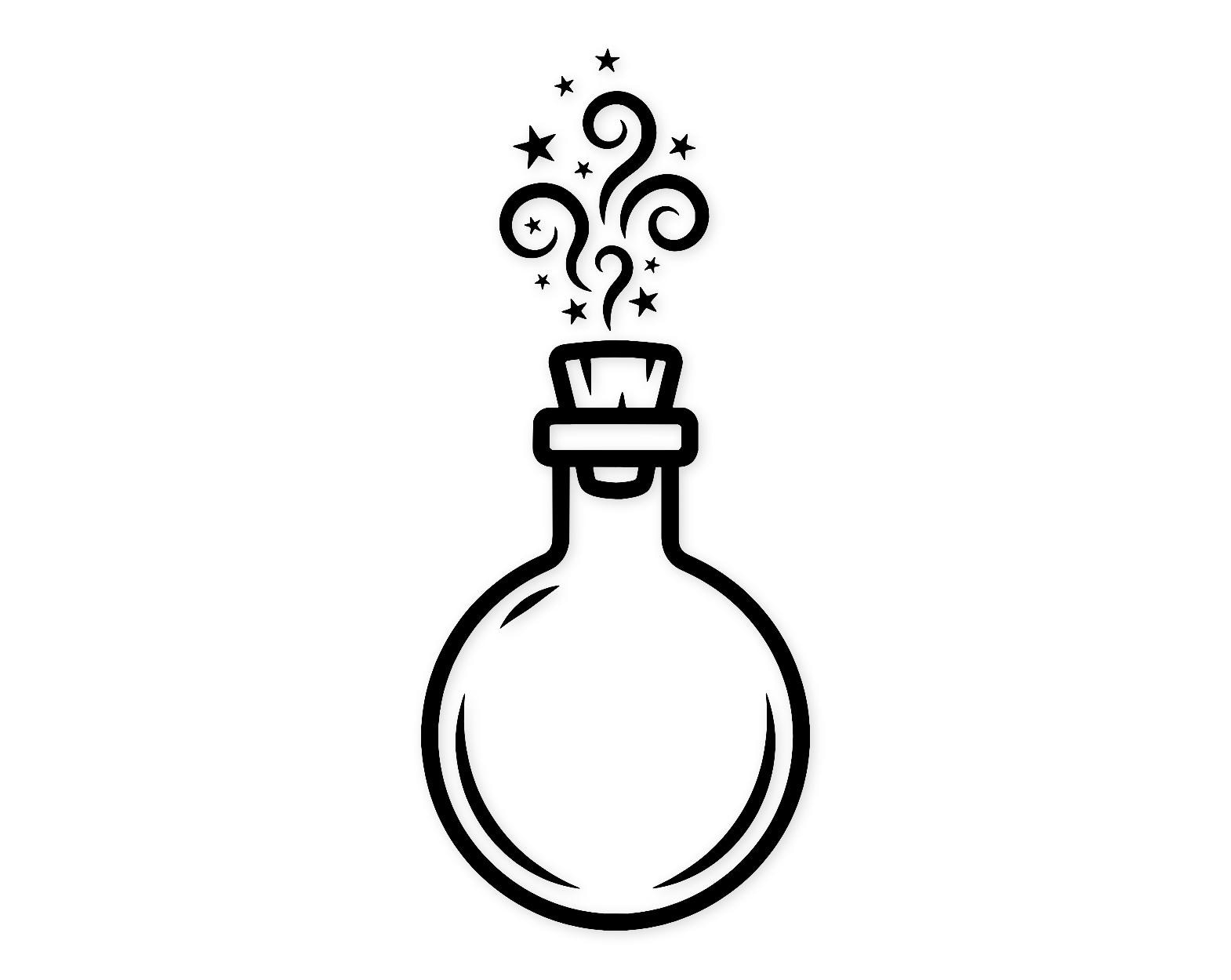 Mystical Potion Bottle Svg Png: Cut Ready Digital Design For Cricut Silhouette