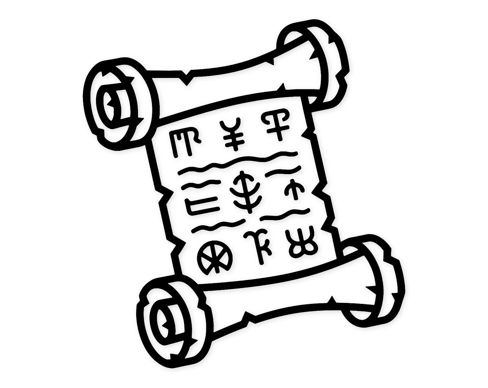 Mysterious Scroll Unfurled Svg Png: Cut Ready Digital Design For Cricut Silhouette