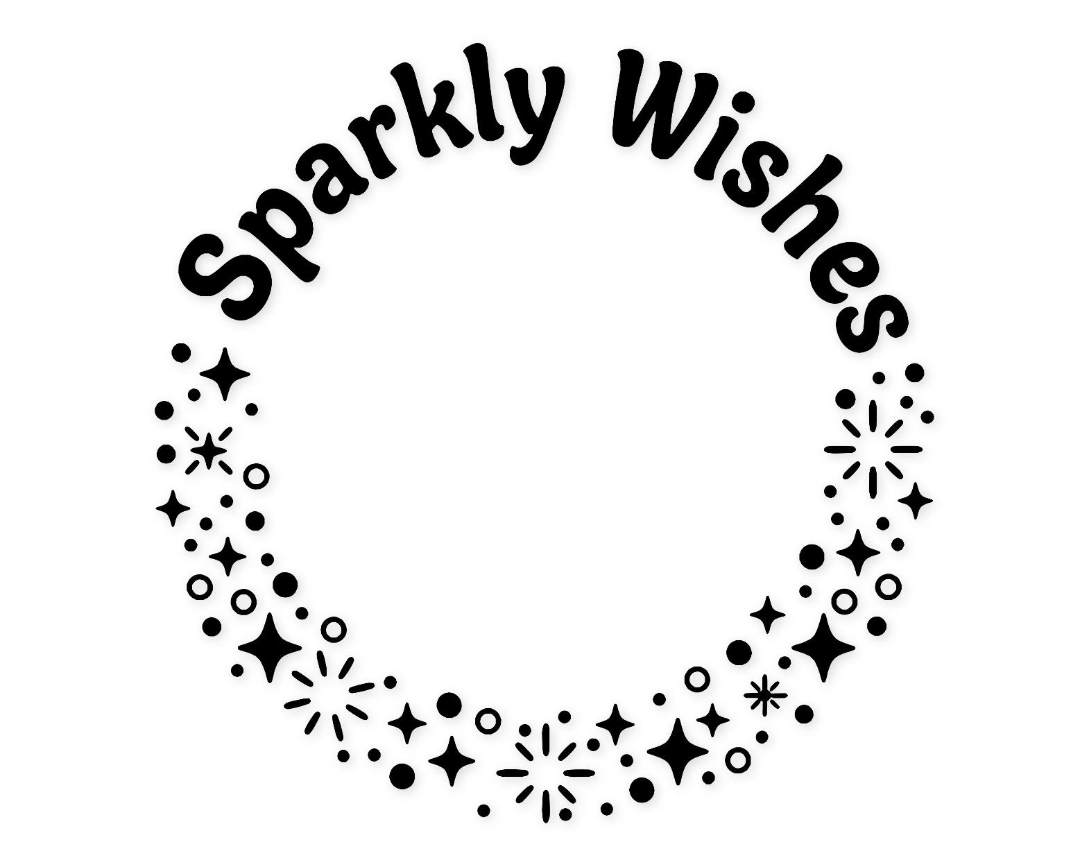 Sparkly Wishes Typography Svg Png: Cut Ready Digital Design For Cricut Silhouette