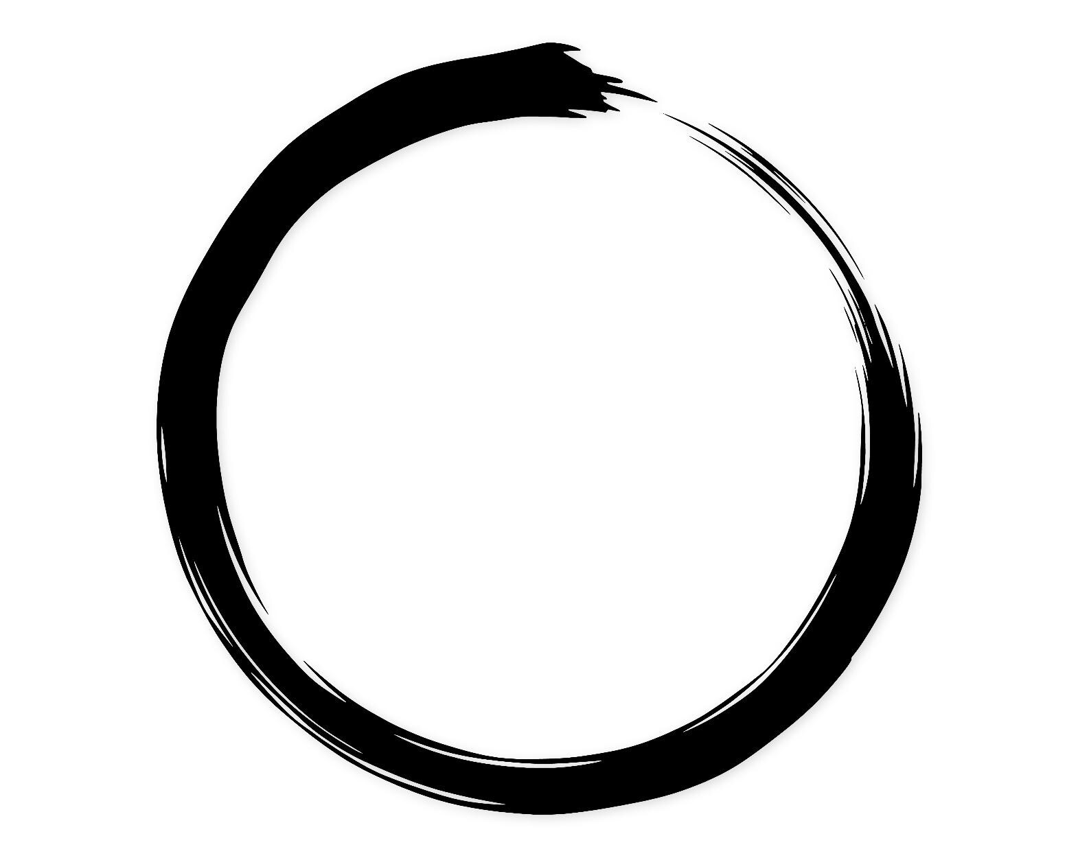 Zen Circle Svg Png: Hand-Drawn Cut File For Wall Art