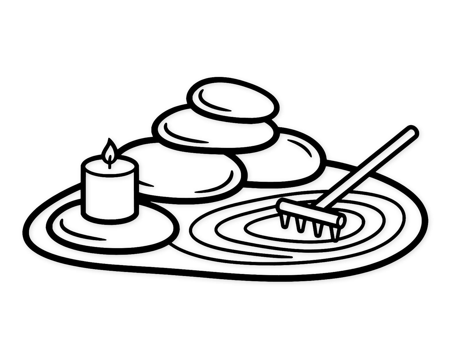 Zen Garden Svg Png: Cut Ready Digital Design For Cricut Silhouette