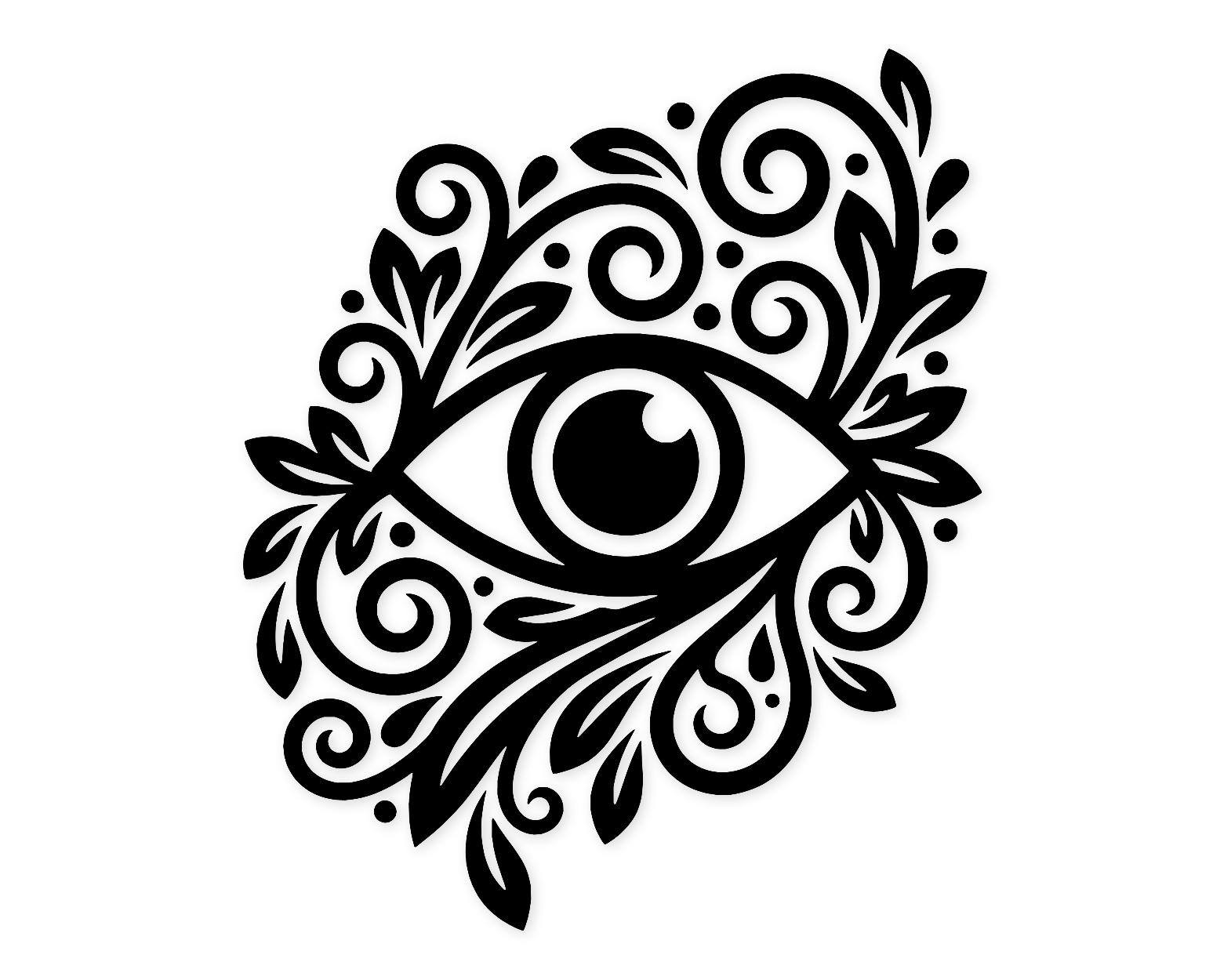 Protective Eye Svg Png: Bold Decorative Design For Wall Art