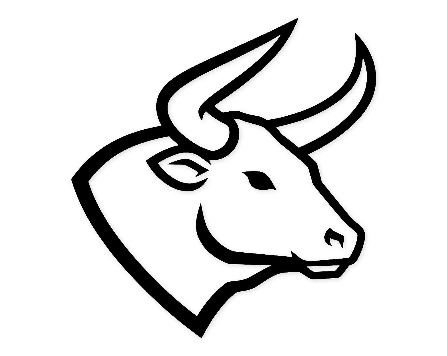 Taurus Bull Outline Svg Png: Cut Ready Digital Design For Cricut Silhouette