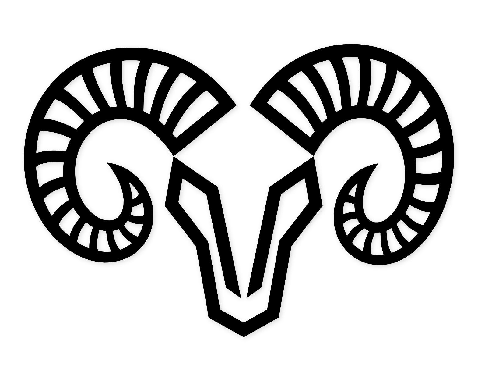 Aries Symbol Svg Png: Bold Line Design For Cut Projects