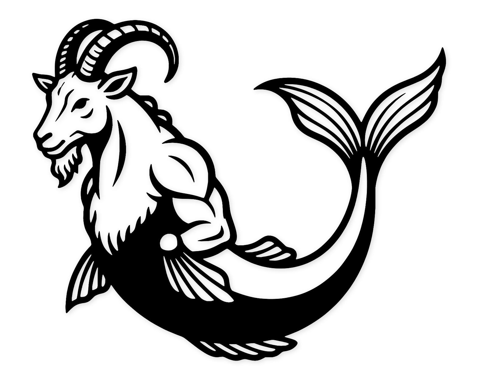 Capricorn Sea-Goat Svg Png: Bold Cut Files For Cricut And Silhouette