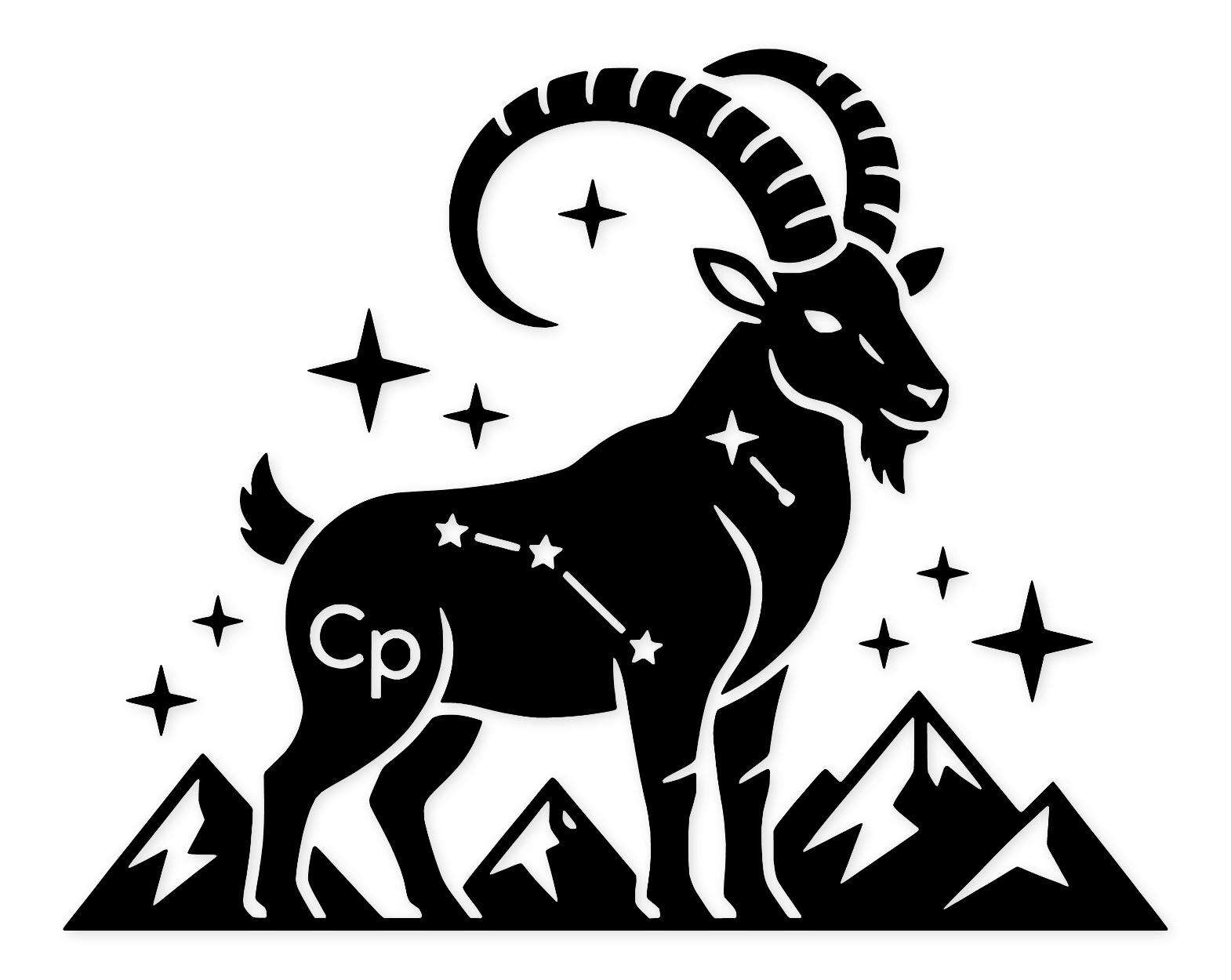 Capricorn Goat Svg Png: Cut Ready Digital Design For Cricut Silhouette