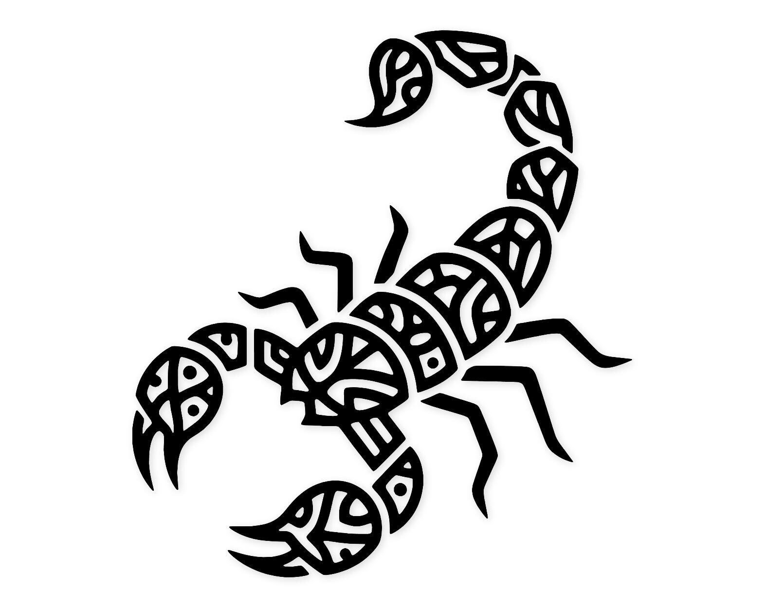 Scorpio Stinger Svg Png: Minimalist Silhouette Cut File For Crafts
