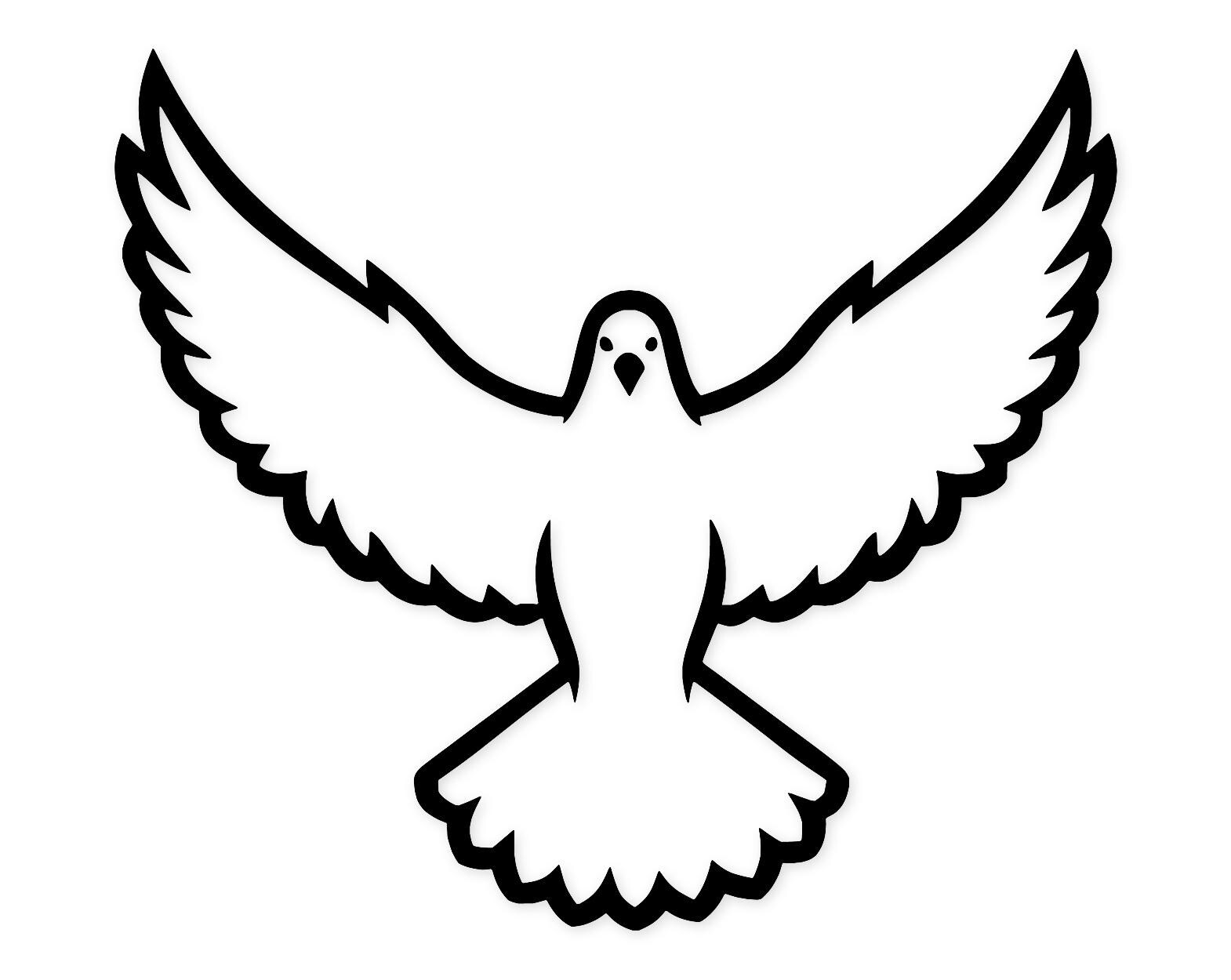 Dove Of Peace Svg Png: Minimalist Hand-Drawn Design For Stickers