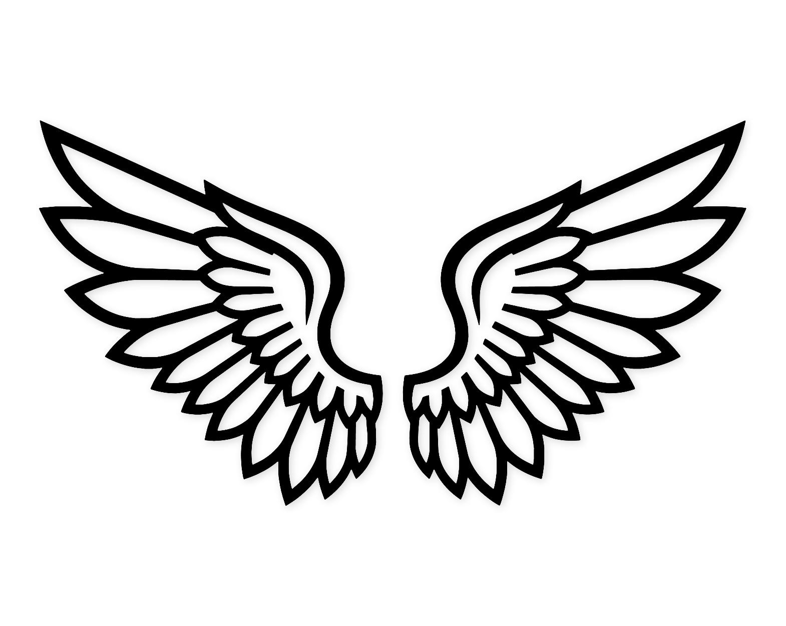 Angel Wings Svg Png: Bold Line Design For Craft Projects