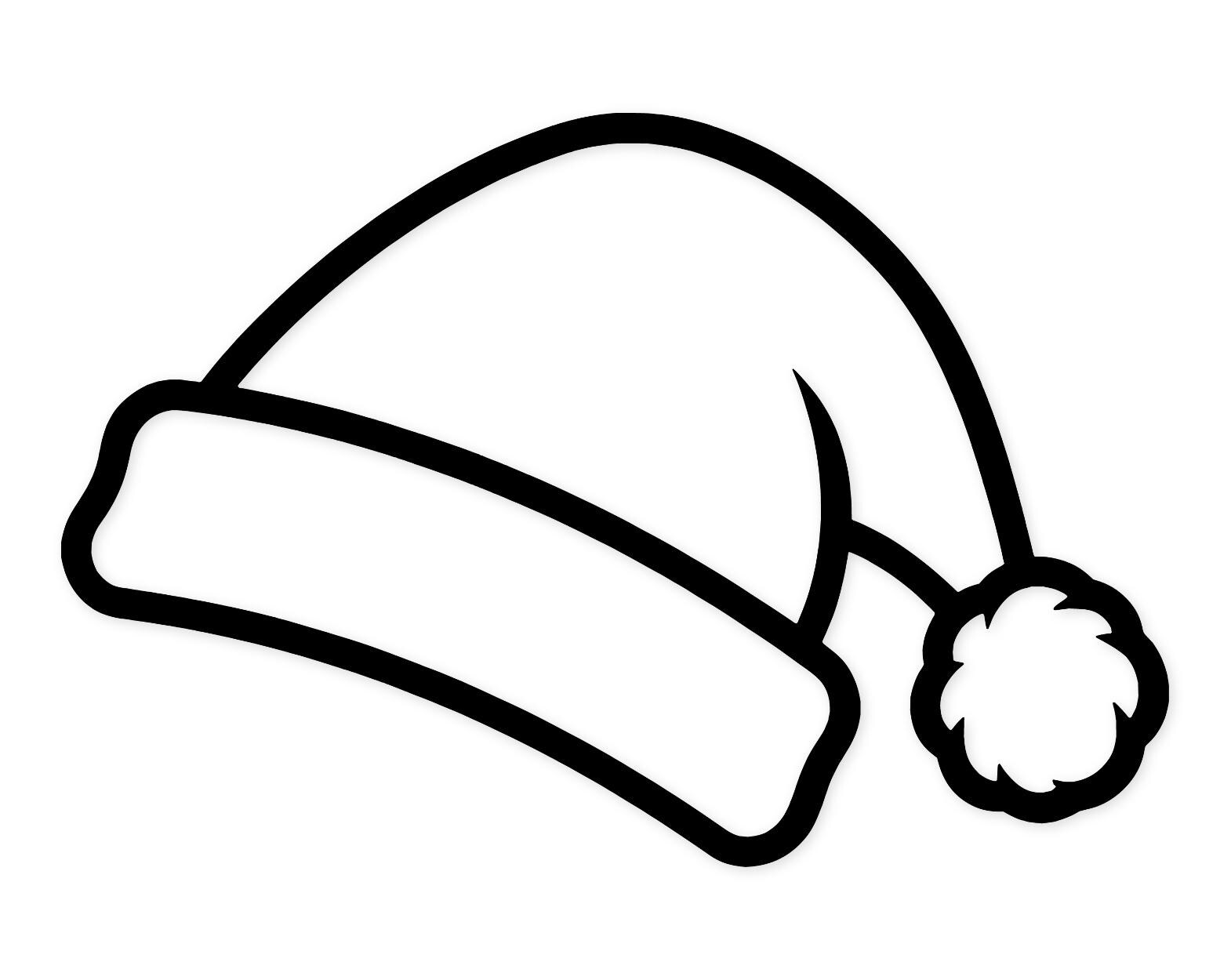 Santa Hat Svg Png: Bold Outline Design For Holiday Crafts