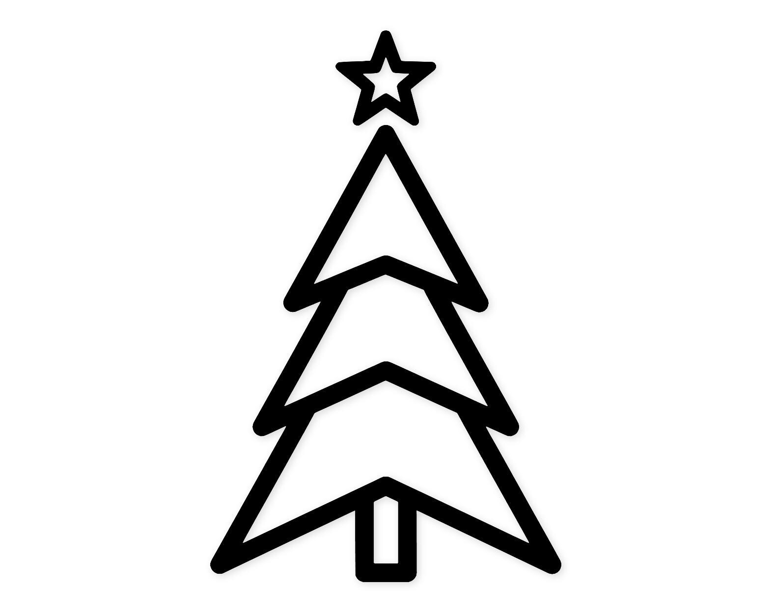 Christmas Tree Outline Svg Png: Bold & Clean Cut File For Holiday Crafts
