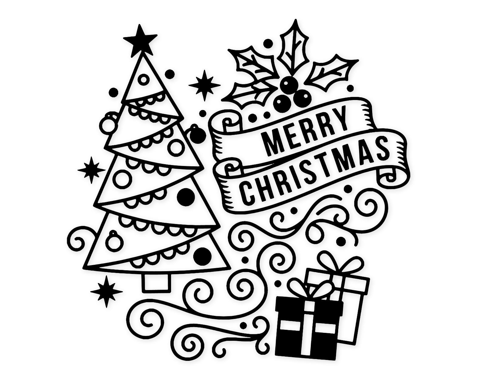 Christmas Card Design Svg Png: Cut Ready Digital Design For Cricut Silhouette