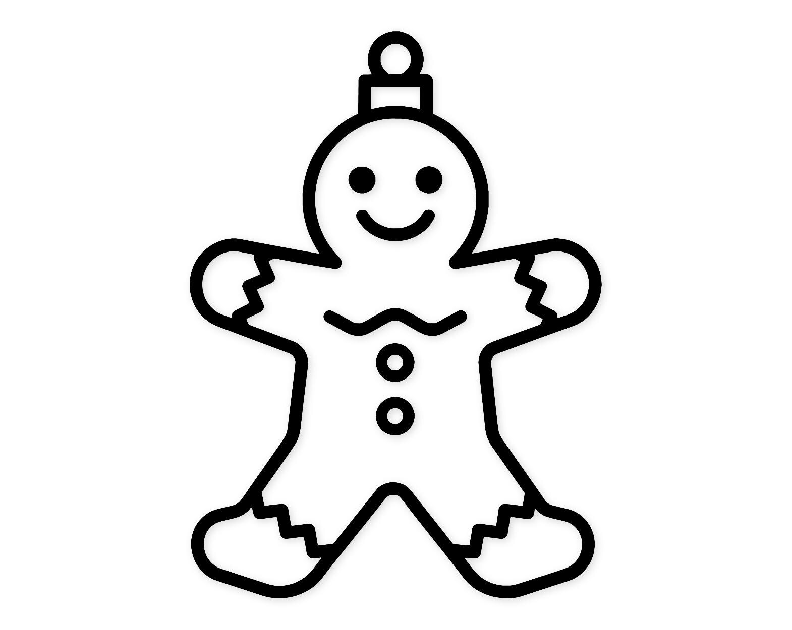 Gingerbread Man Ornament Svg Png: Cut Ready Digital Design For Cricut Silhouette