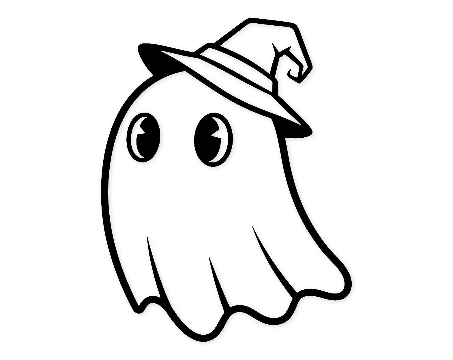Ghost With Hat Svg Png: Cute Design For Halloween Projects