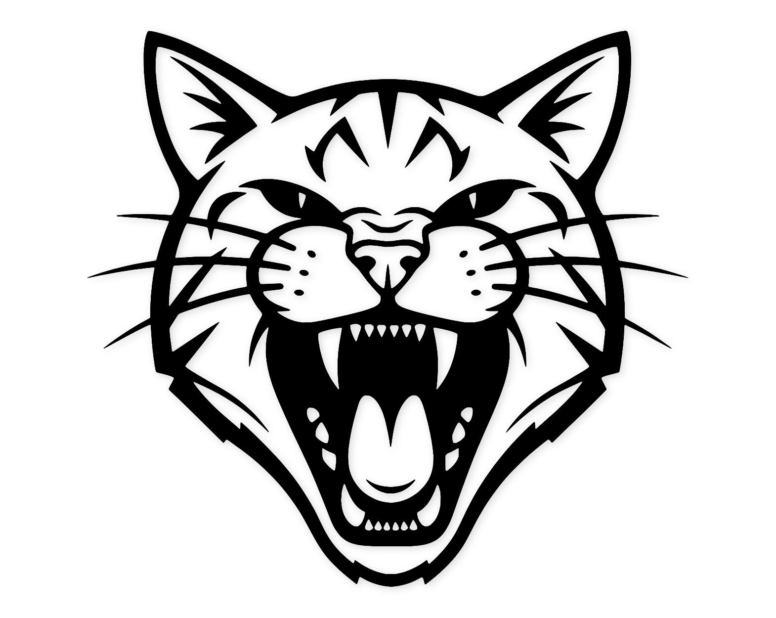 Screaming Cat Face Svg Png: Bold High Contrast Design For Stickers