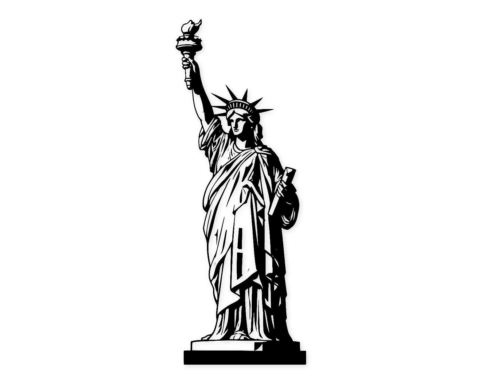 Statue Of Liberty Svg Png: Bold Silhouette For T-Shirts