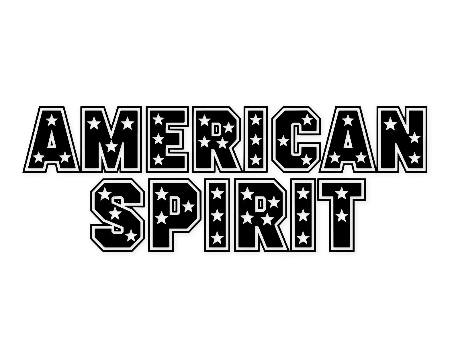 American Spirit Text Svg Png: Cut Ready Digital Design For Cricut Silhouette
