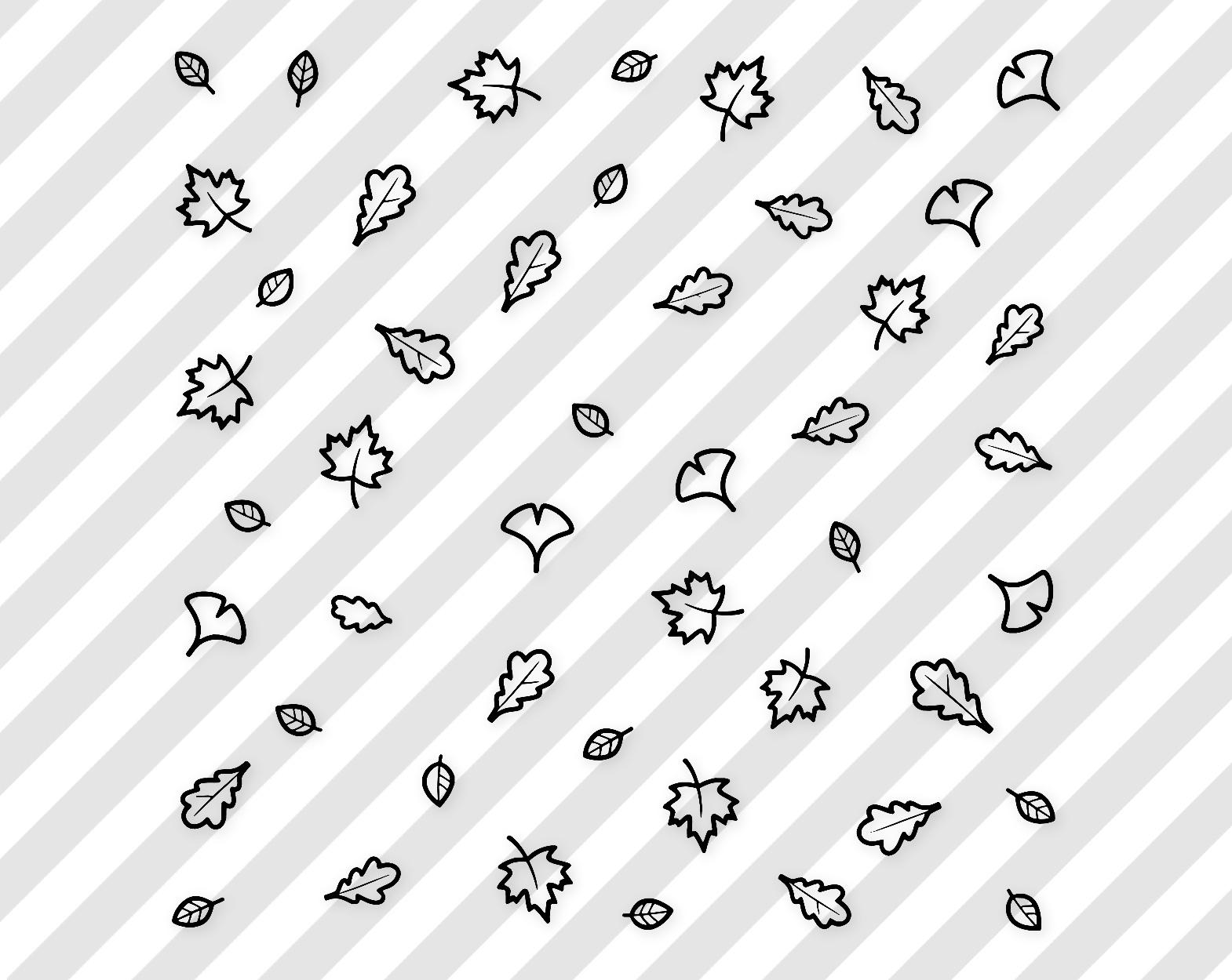 Falling Leaves Svg: Bold Black-White Design For Crafts