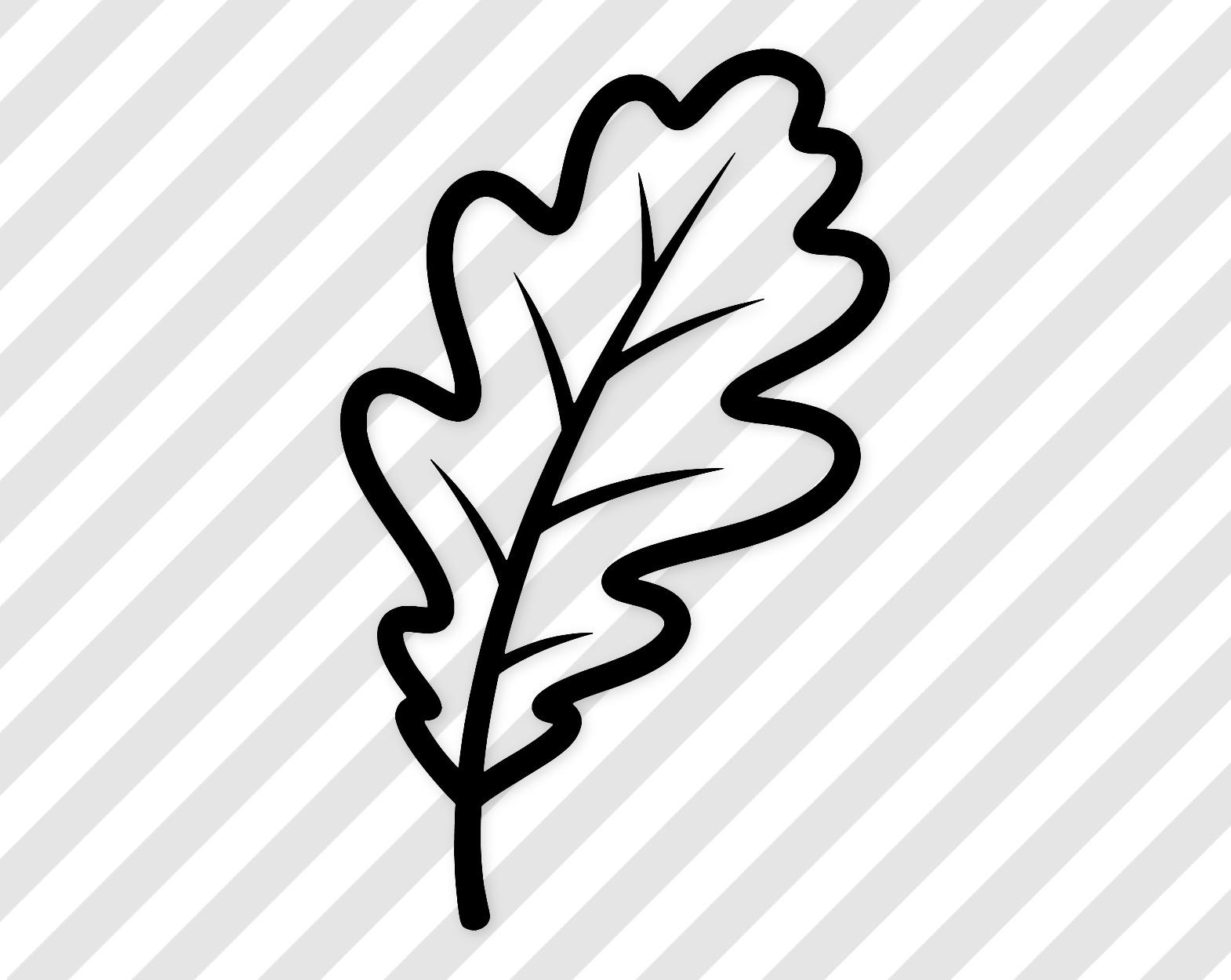 Oak Leaf Svg: Minimalist Design For Cutting Machines