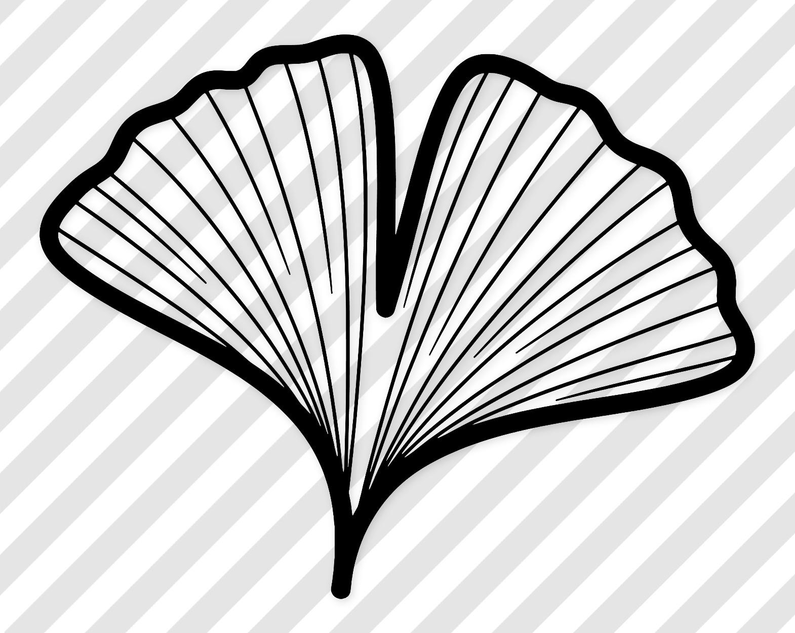 Ginkgo Biloba Svg: Bold Icon For Diy Projects