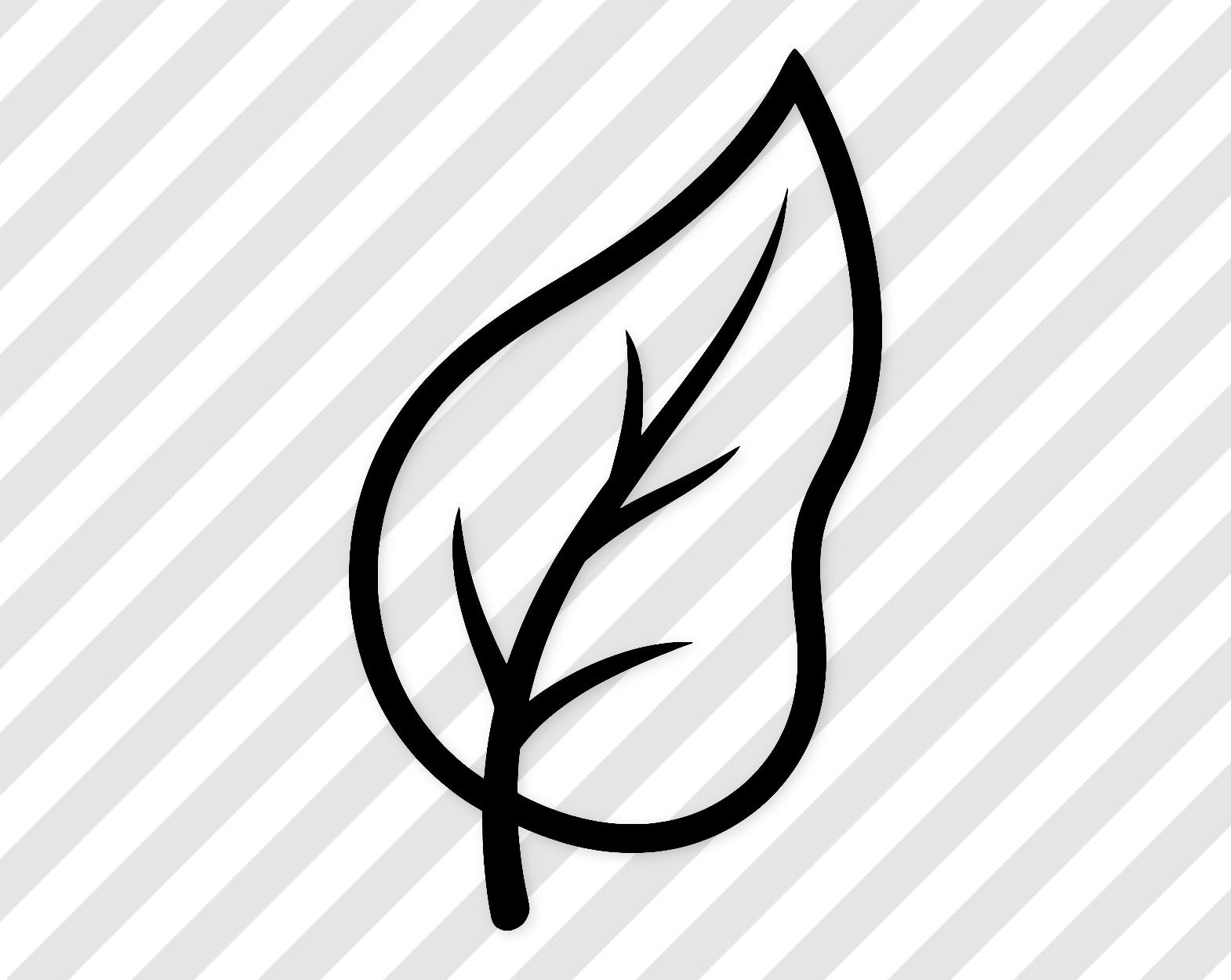 Leaf Svg: Minimalist Design For Stickers And Wall Art