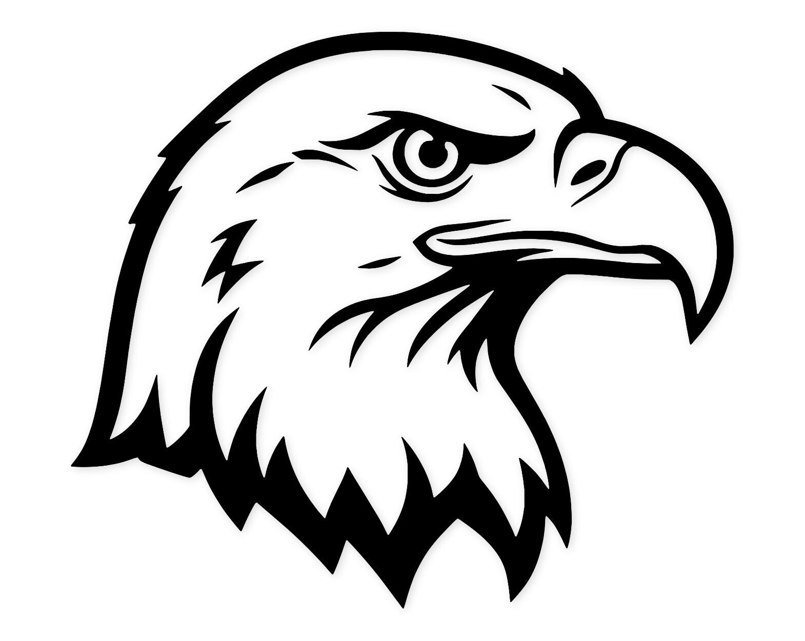 Bald Eagle Profile Svg Png: Bold Lines Cut File For Cricut