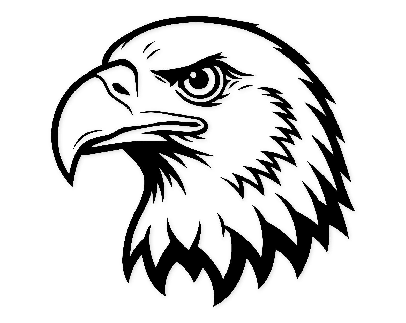 Bald Eagle Close-Up Svg Png: Bold Black-And-White Design For T-Shirts